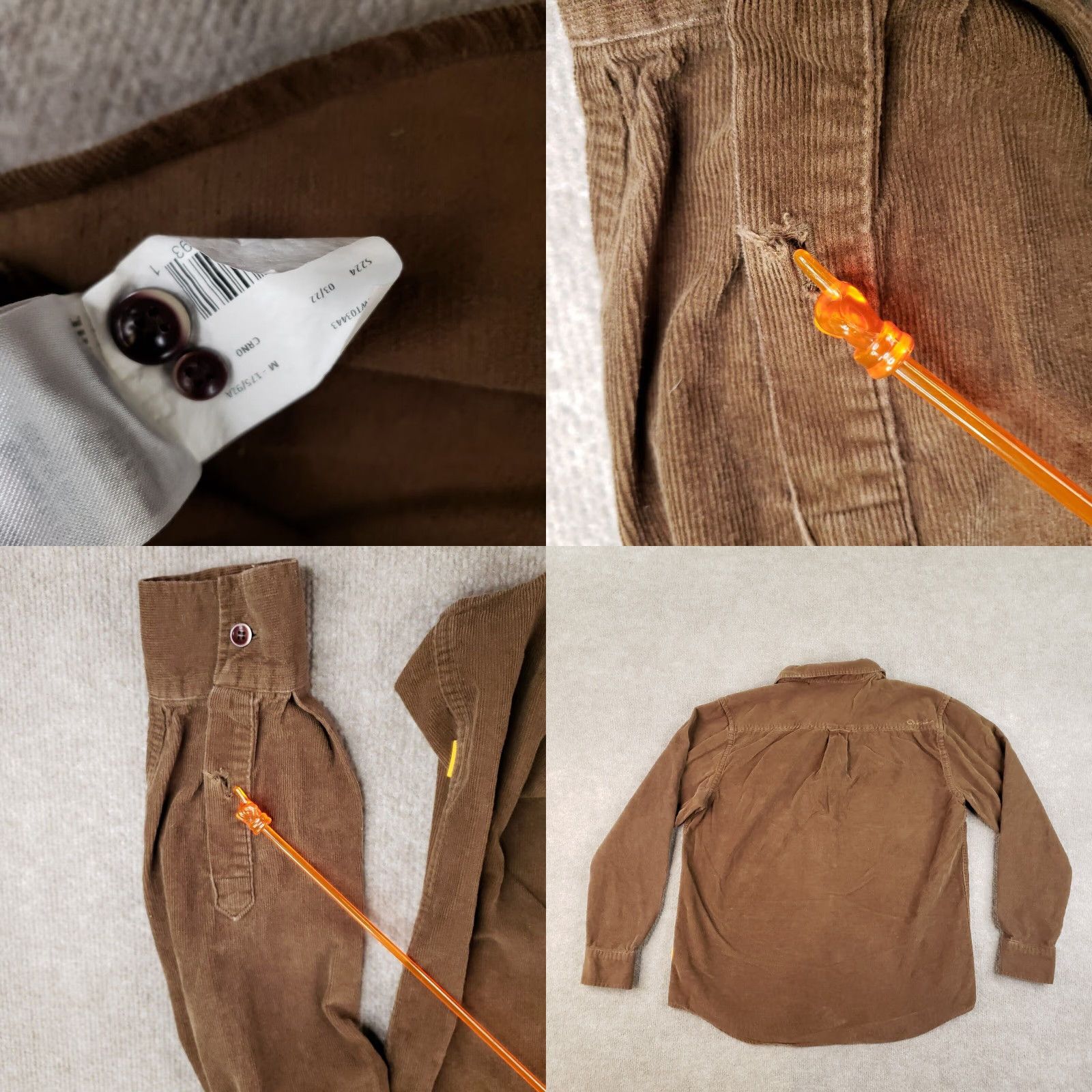 Quiksilver Quiksilver Waterman Button-Up Shirt Men XL Brown Corduroy Long Sleeve Casual Travel Size US XL / EU 56 / 4 - 8 Thumbnail