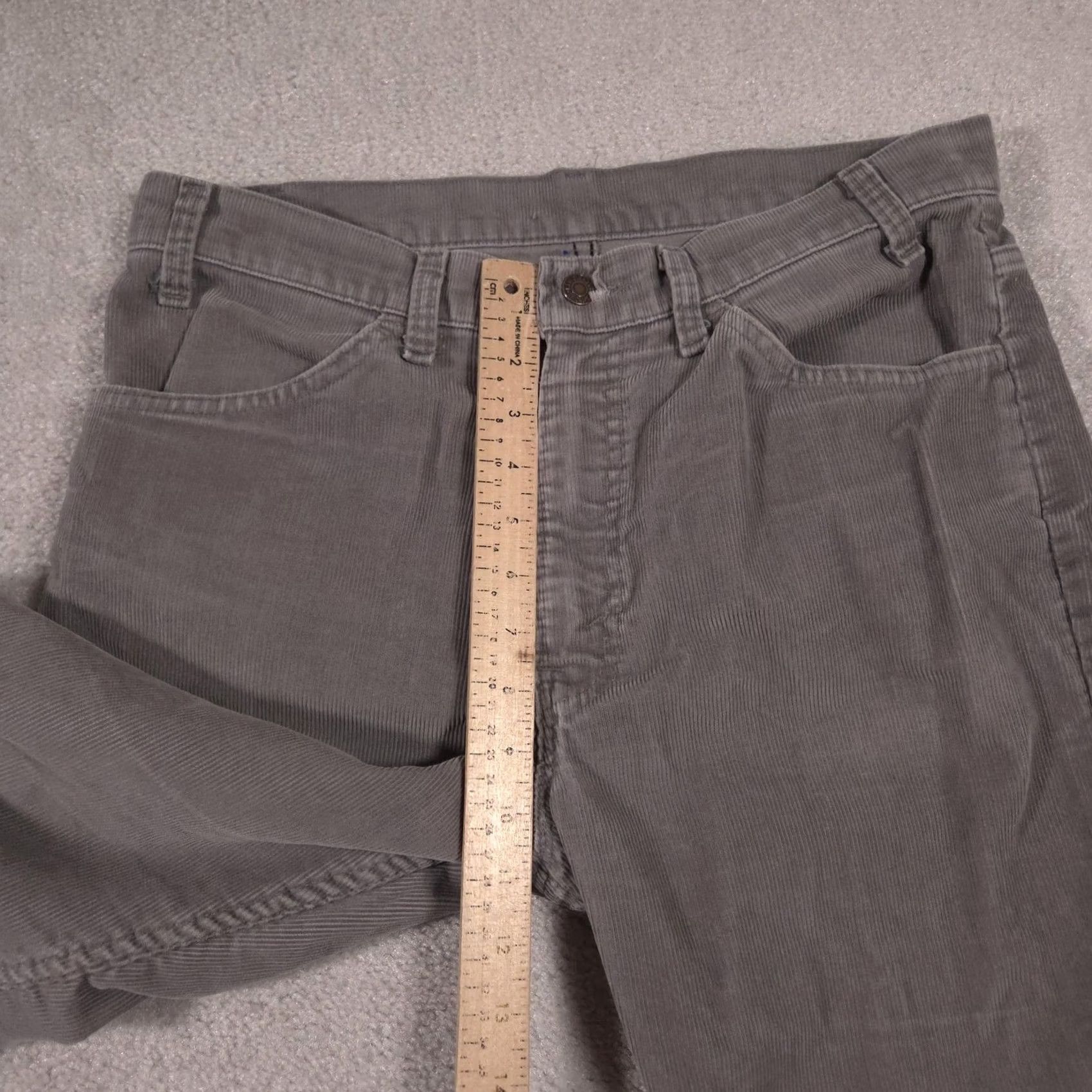 Levi's Levi's Pants Mens 34x26 Gray Corduroy 5 Pocket Chino Casual Straight Made USA Size US 34 / EU 50 - 6 Thumbnail