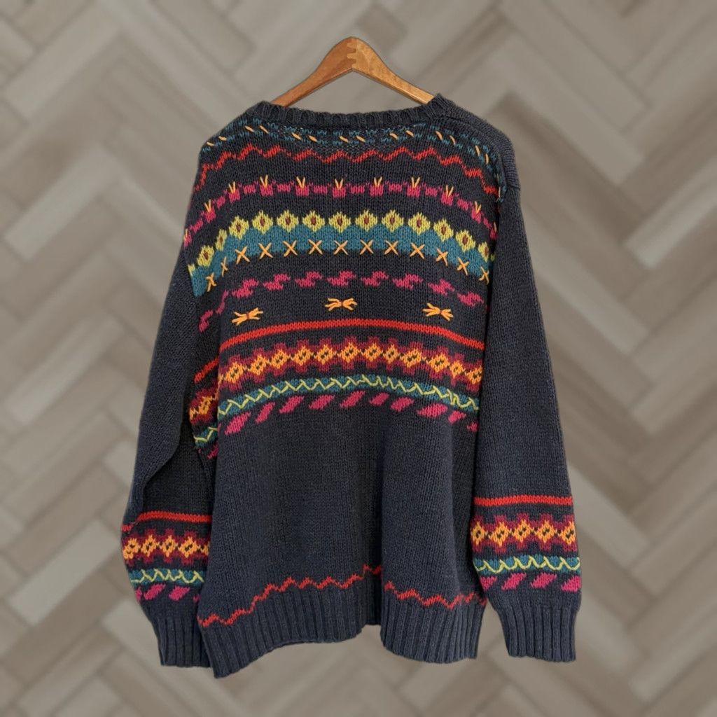 Vintage VTG Whitefish Bay Knit Sweater Women's 24W Blue Crew Neck Long Sleeve Raglan Acrylic Knit Pullover Size 4XL / US 24-26 - 1 Thumbnail