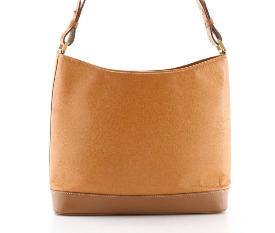 Burberry Burberry Brown Textured Leather Shoulder Bag Logo Lining Size ONE SIZE - 4 Thumbnail