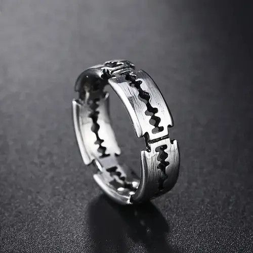 Designer × Jewelry Men Razor Blade Ring Size ONE SIZE - 2 Thumbnail