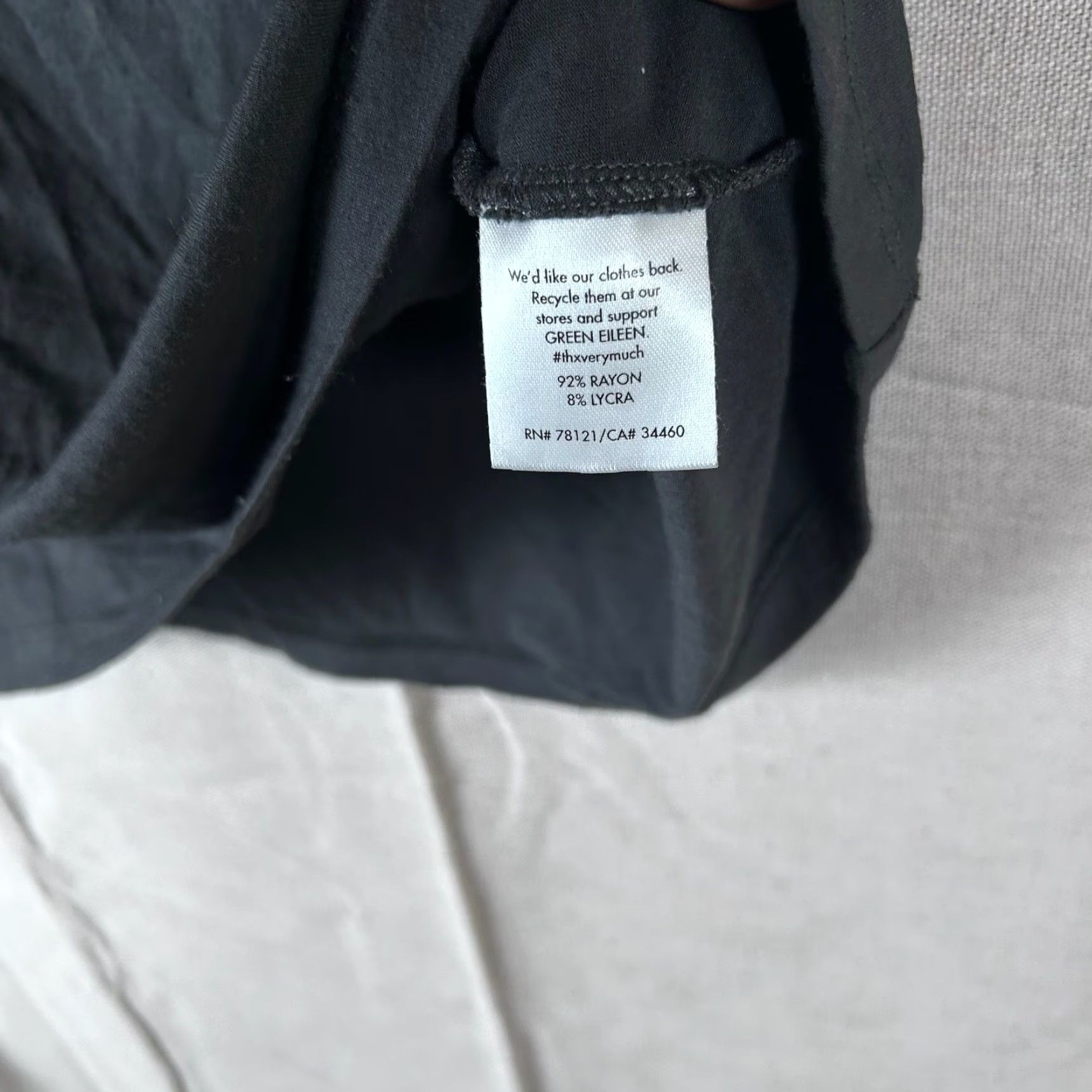 Eileen Fisher Eileen Fisher Black Rayon Lycra Cowl Neck Cap Sleeve Top XS Made in USA Blouse Womens Casual Workwear Knit Shirt Size XS / US 0-2 / IT 36-38 - 3 Thumbnail