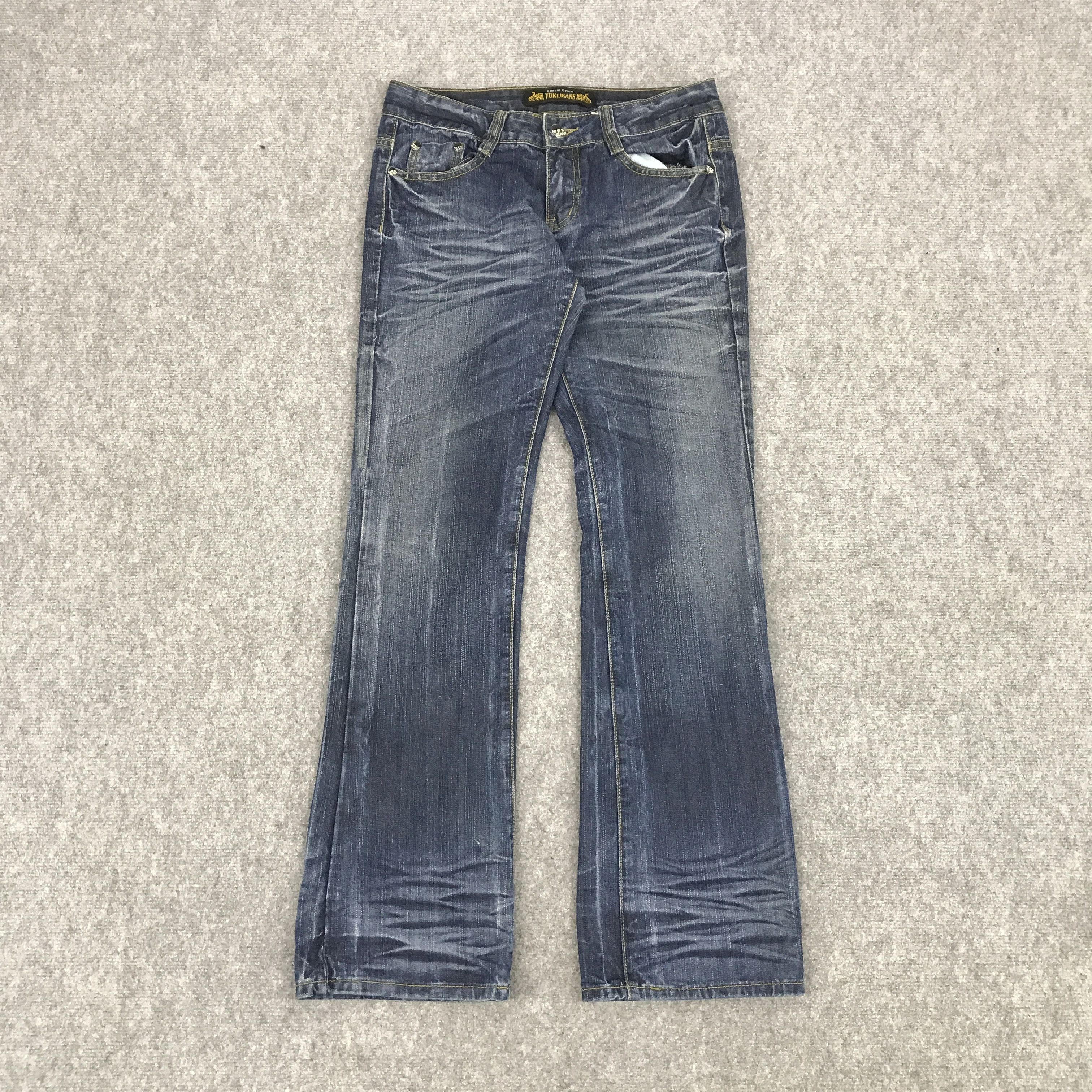 Designer × Japanese Brand FLARE YUKI DENIM JAPAN STYLE BOOTCUT JEANS Size US 29 - 1 Thumbnail
