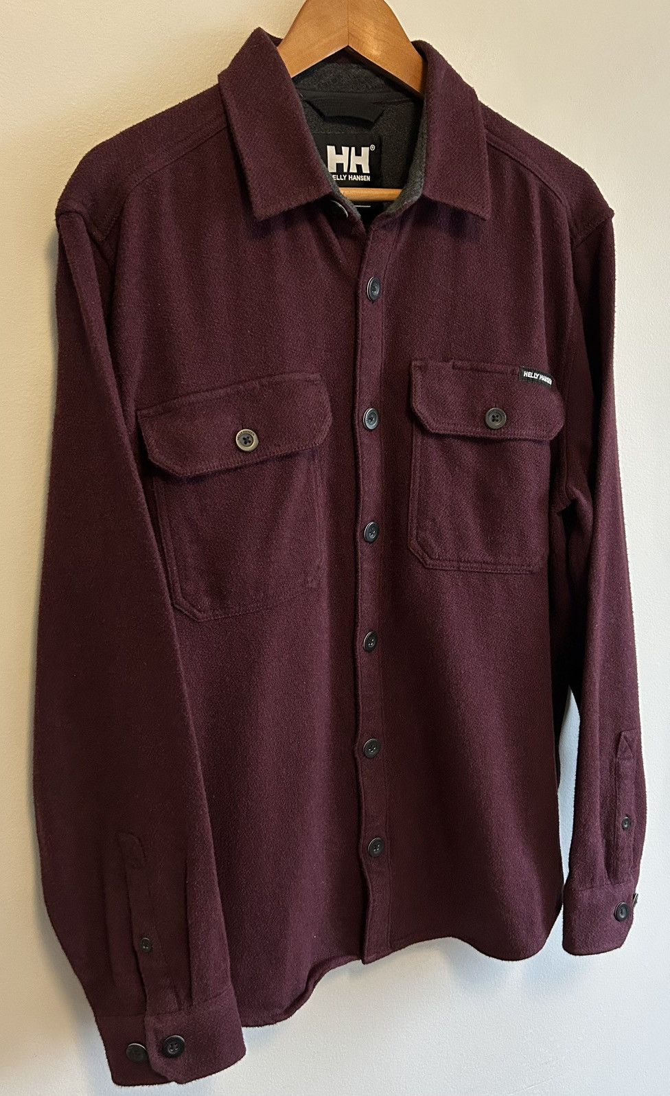 Helly Hansen Helly Hansen Burgundy Button Up Flannel Long Sleeve Shirt Size US L / EU 52-54 / 3 - 2 Thumbnail