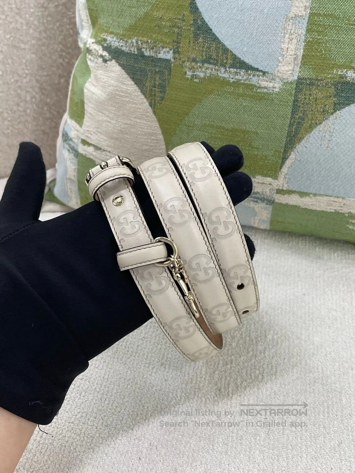 Gucci Gucci Double G Embossed Belt. Size ONE SIZE - 1 Thumbnail