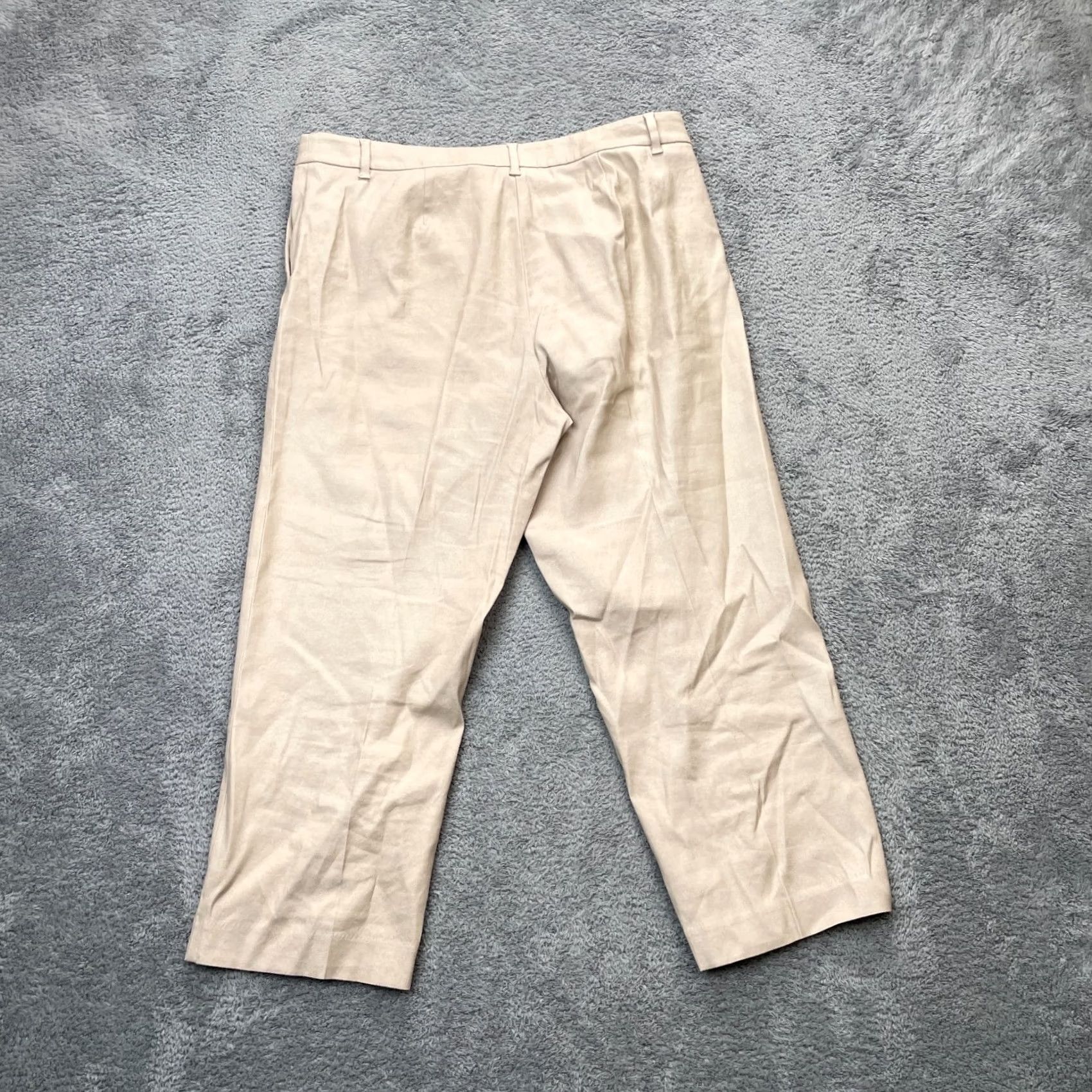 J. Jill J. Jill Pants Womens 14 Beige Cropped Linen Stretch Straight Leg Business Formal Size 24" / US 00 / IT 34 - 6 Thumbnail