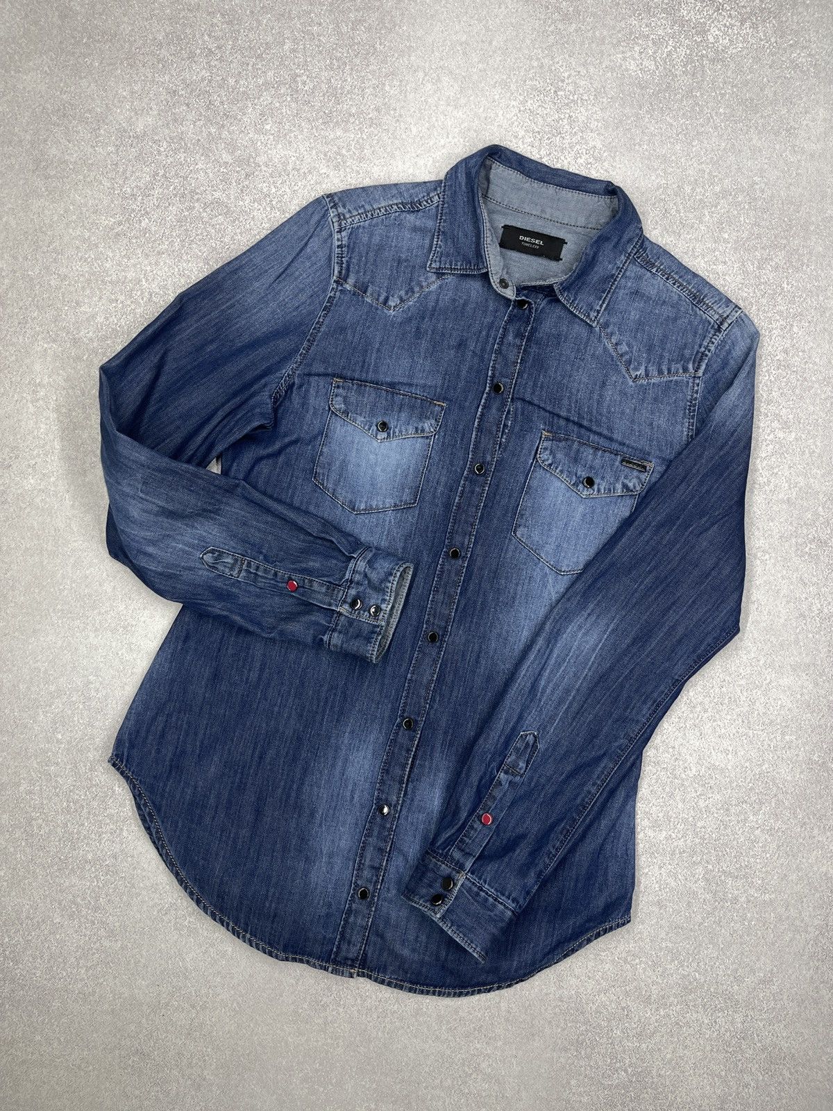 Diesel Women Diesel Timeless Denim Shirt Blue Size S Size S / US 4 / IT 40 - 1 Thumbnail
