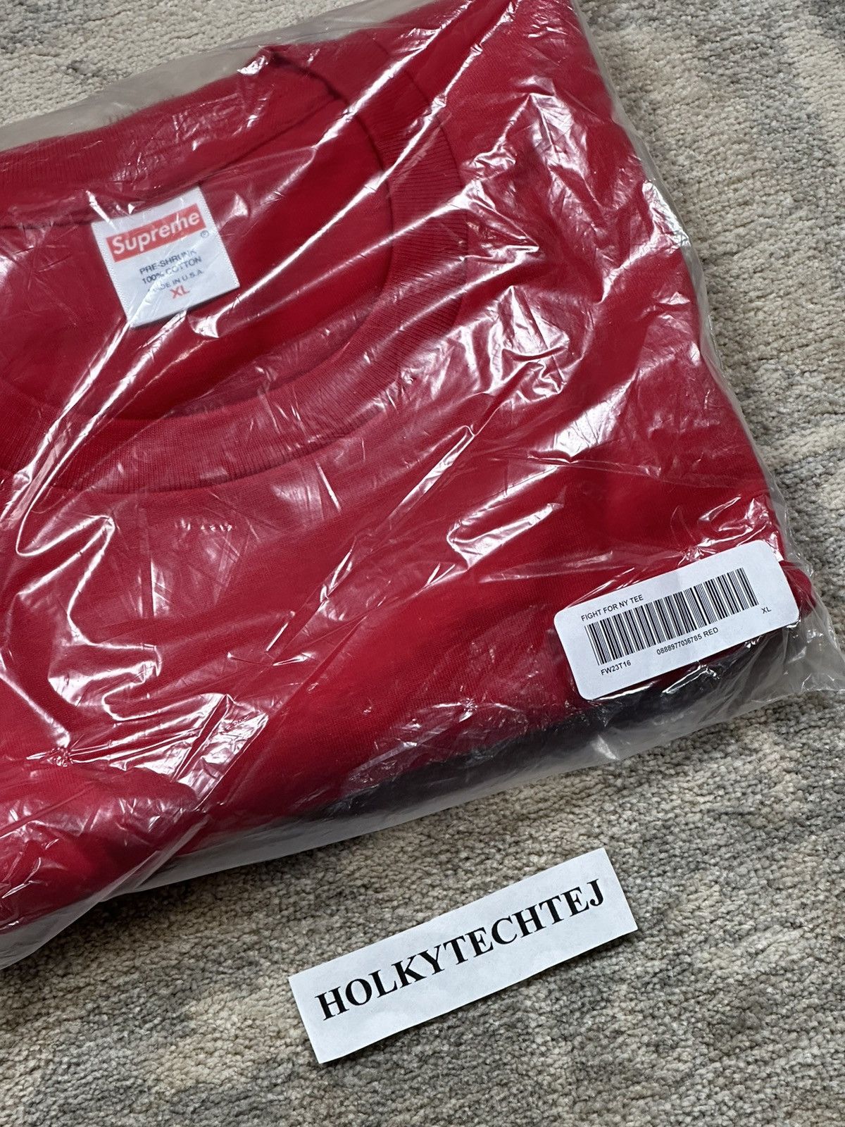 Supreme Supreme Fight For NY Tee - Red - XL - FW23 Size US XL / EU 56 / 4 - 4 Thumbnail