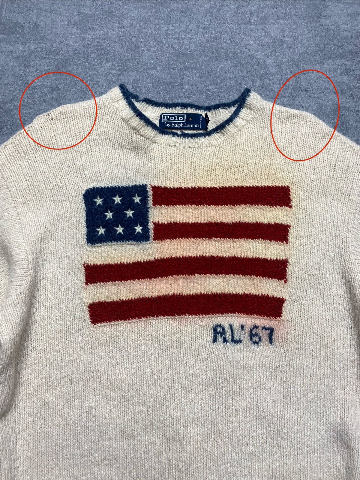 Ralph Lauren Vintage 67 Polo Ralph Lauren Sweater Wool Flag Knit Rare Size US M / EU 48-50 / 2 - 13 Thumbnail