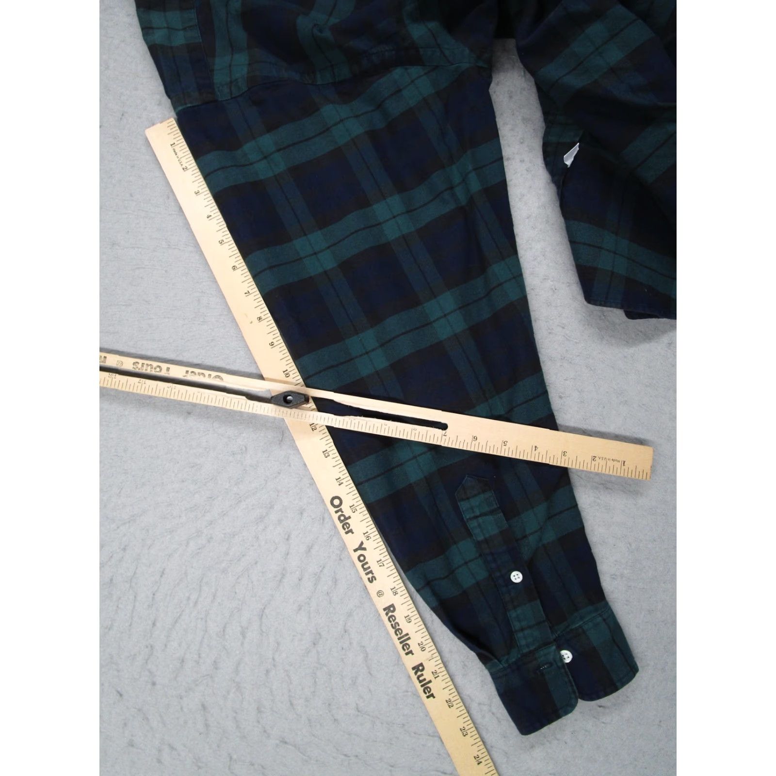 Ralph Lauren VINTAGE Ralph Lauren Shirt Mens L Blue Green Plaid Tartan Button-Down Crest Vintage Size US L / EU 52-54 / 3 - 7 Thumbnail