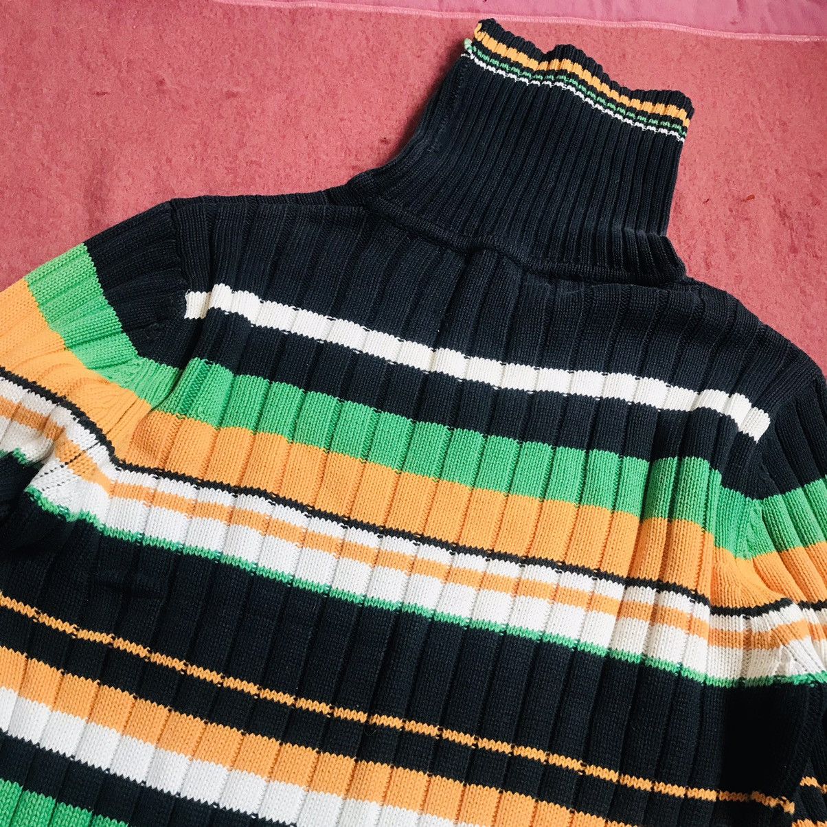 20471120 × Vintage Japanese Horizontal Stripe Turtle Neck Sweater Size M / US 6-8 / IT 42-44 - 5 Thumbnail