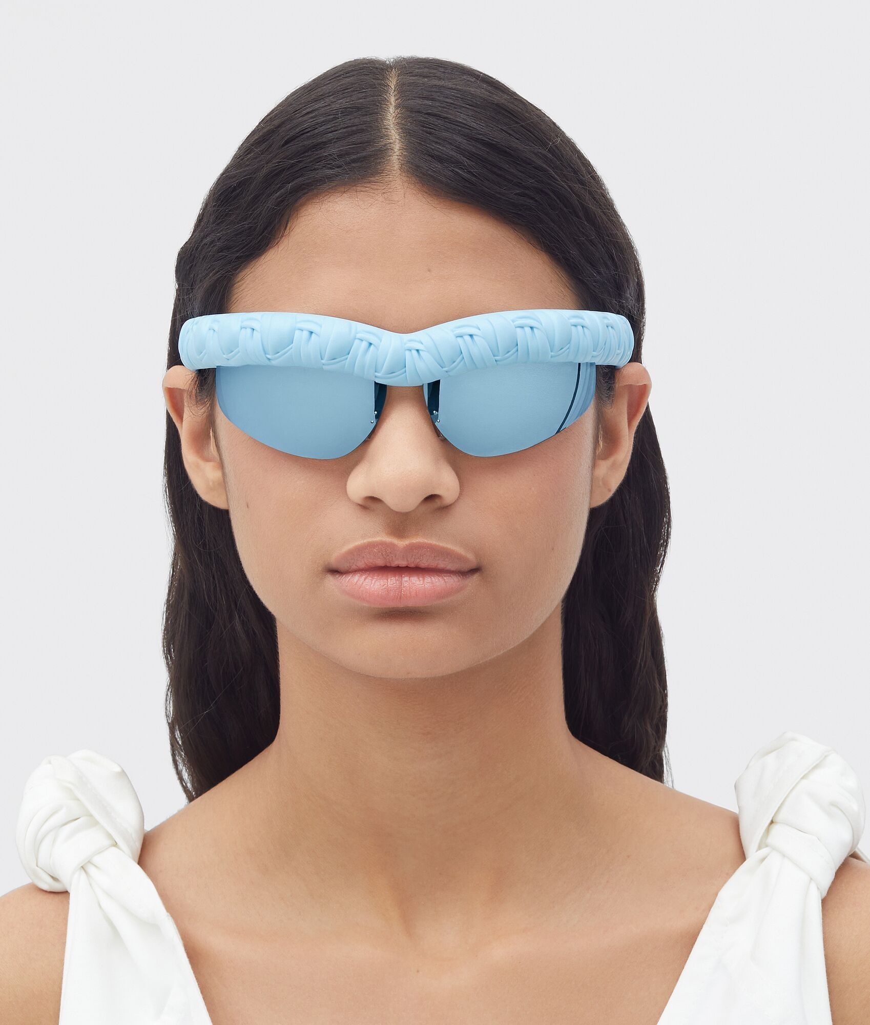 Bottega Veneta o1n1vont0525 Size: OS / Unisex Pleat Wraparound Sunglasses Size ONE SIZE - 5 Thumbnail