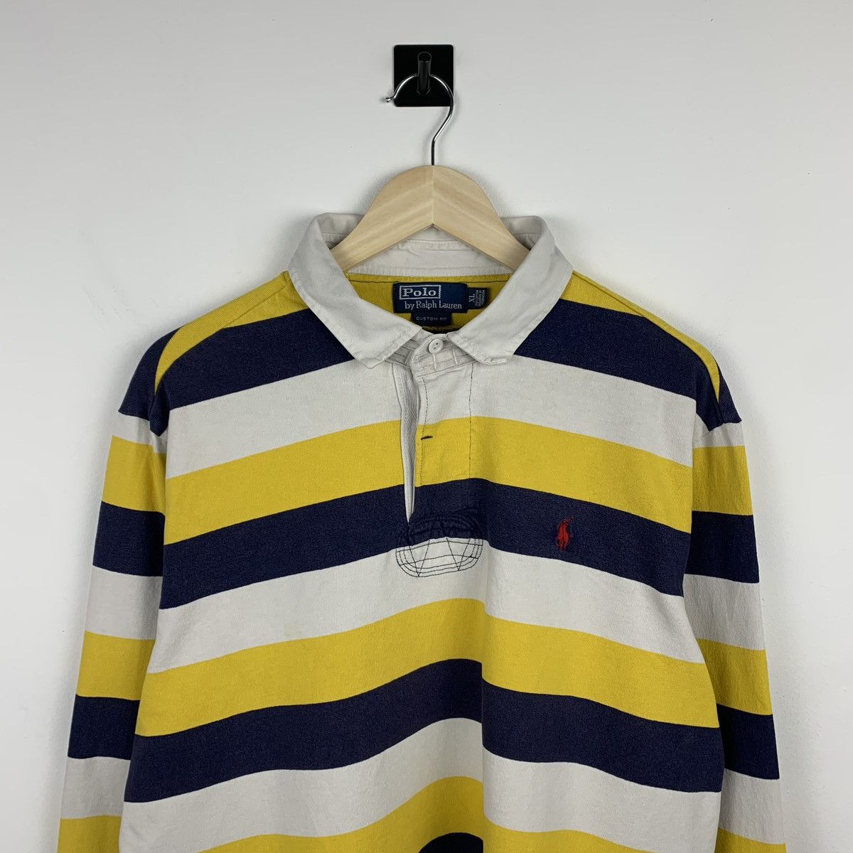 Polo Ralph Lauren Vintage Polo Ralph Lauren Striped Rugby Shirt Long Sleeve Size US XL / EU 56 / 4 - 2 Thumbnail