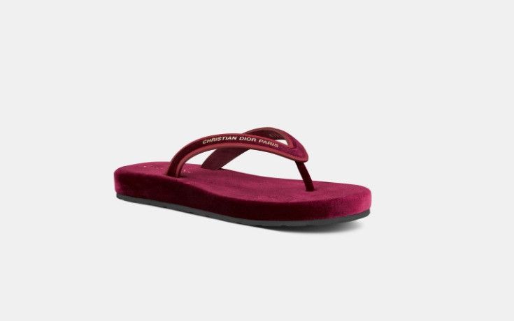 Dior o1w1db11024 Thong Sandals in Scarlet Red Size US 10 / IT 40 - 2 Thumbnail