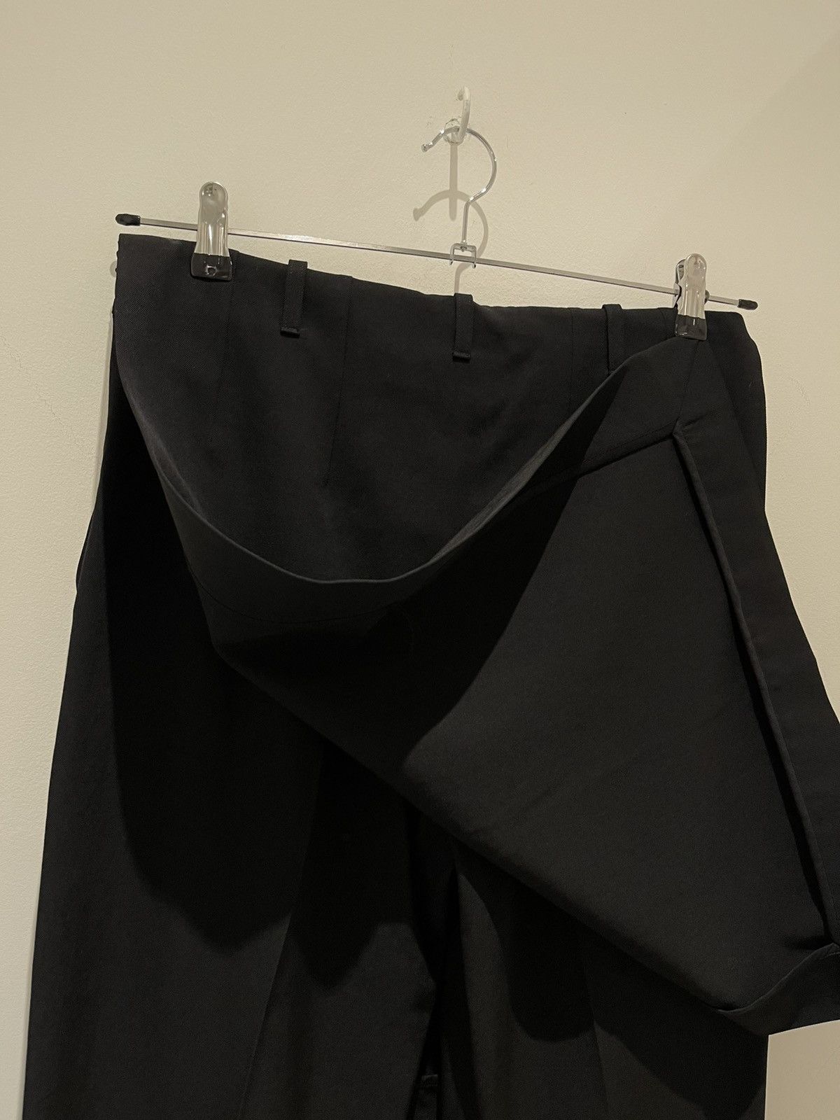 Dries Van Noten Dries Van Noten Black Mixed Wool Hybird Skirt Trousers Size US 30 / EU 46 - 15 Thumbnail