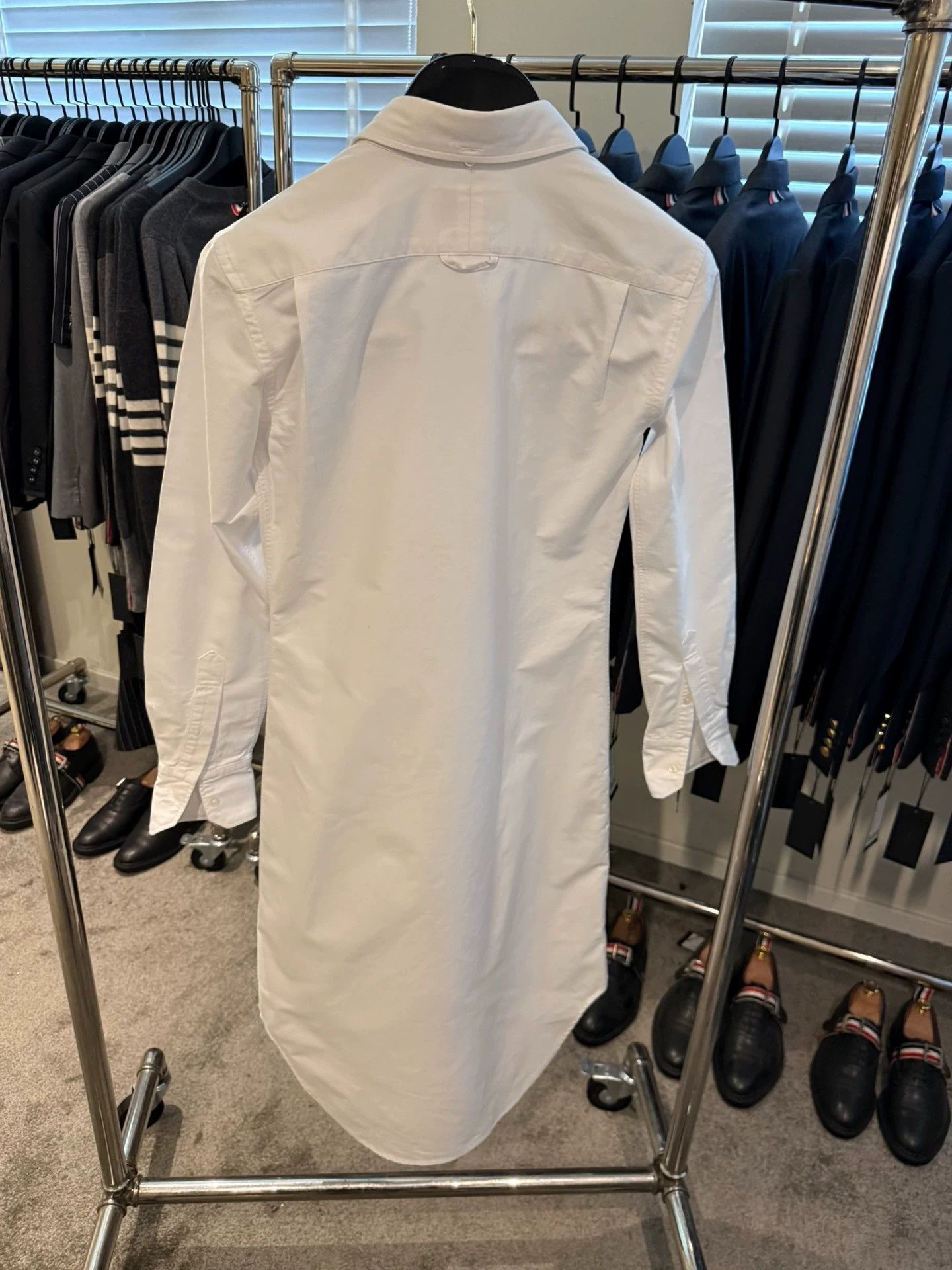 Thom Browne Thom Browne Women's Classic White Oxford Shirt Dress Size XS / US 0-2 / IT 36-38 - 2 Thumbnail