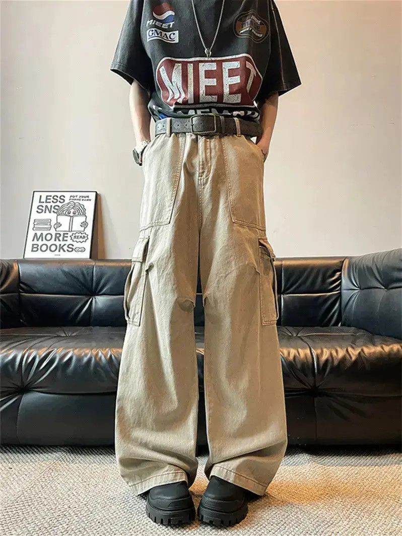 Japanese Brand Retro loose straight pocket jeans Size US 32 / EU 48 - 1 Thumbnail