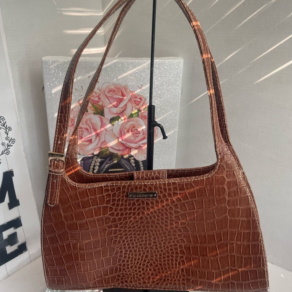 Liz Claiborne Liz Claiborne Brown Alligator design purse Size ONE SIZE - 1 Thumbnail