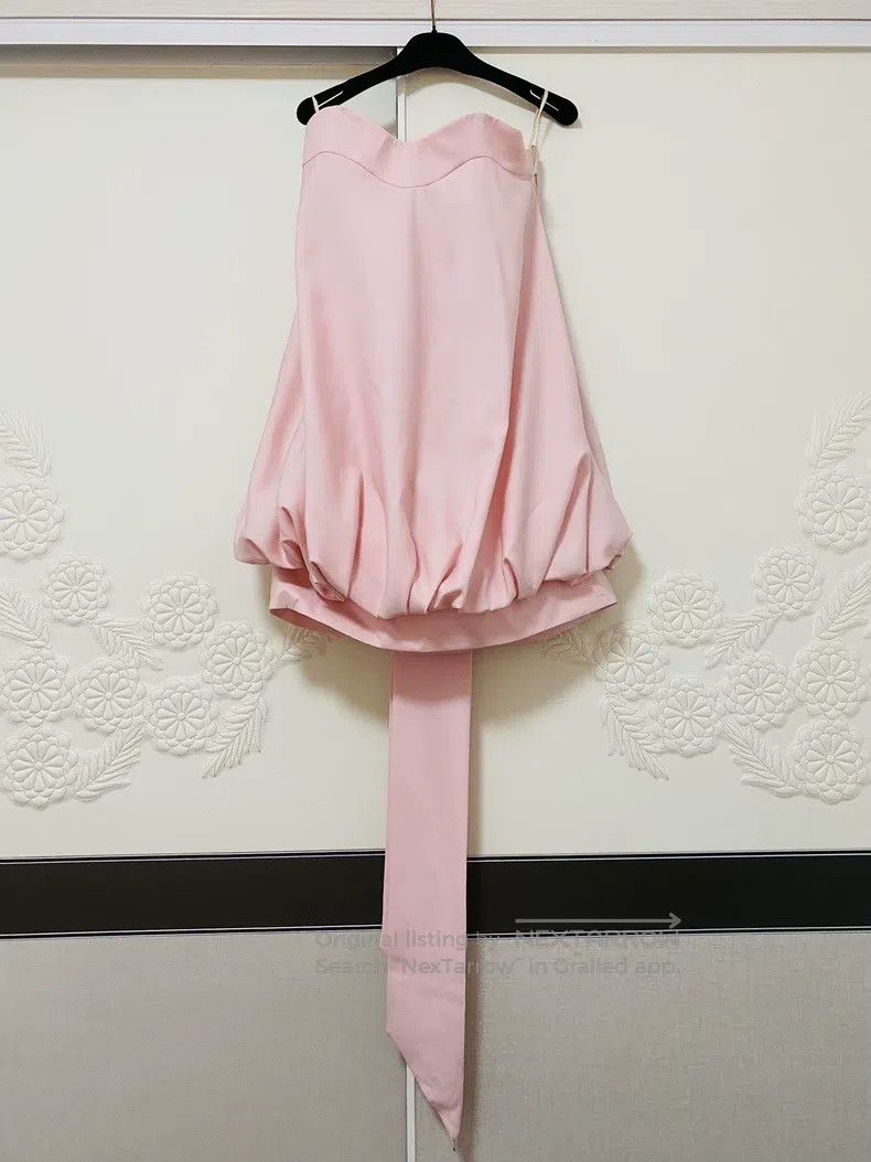 Valentino Valentino Pink bandeau flower bud bow dress Size S / US 4 / IT 40 - 3 Thumbnail