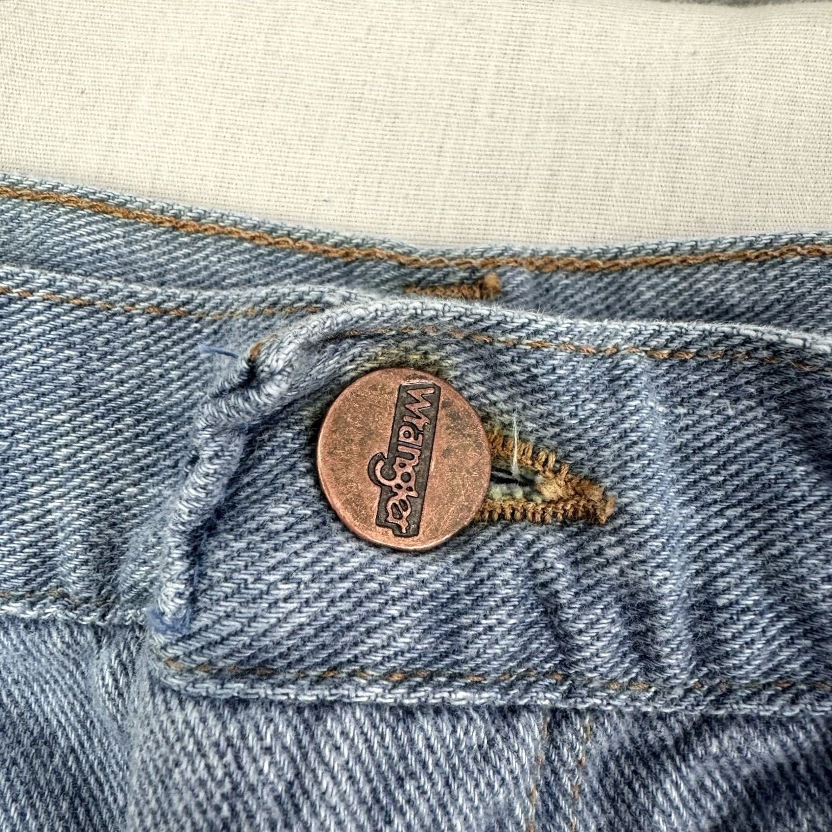 Wrangler VINTAGE Wrangler Bootcut Jeans Womens 26x27 80s 70s Hipster Hippie Faded Repairs Size 26" / US 2 / IT 38 - 3 Thumbnail
