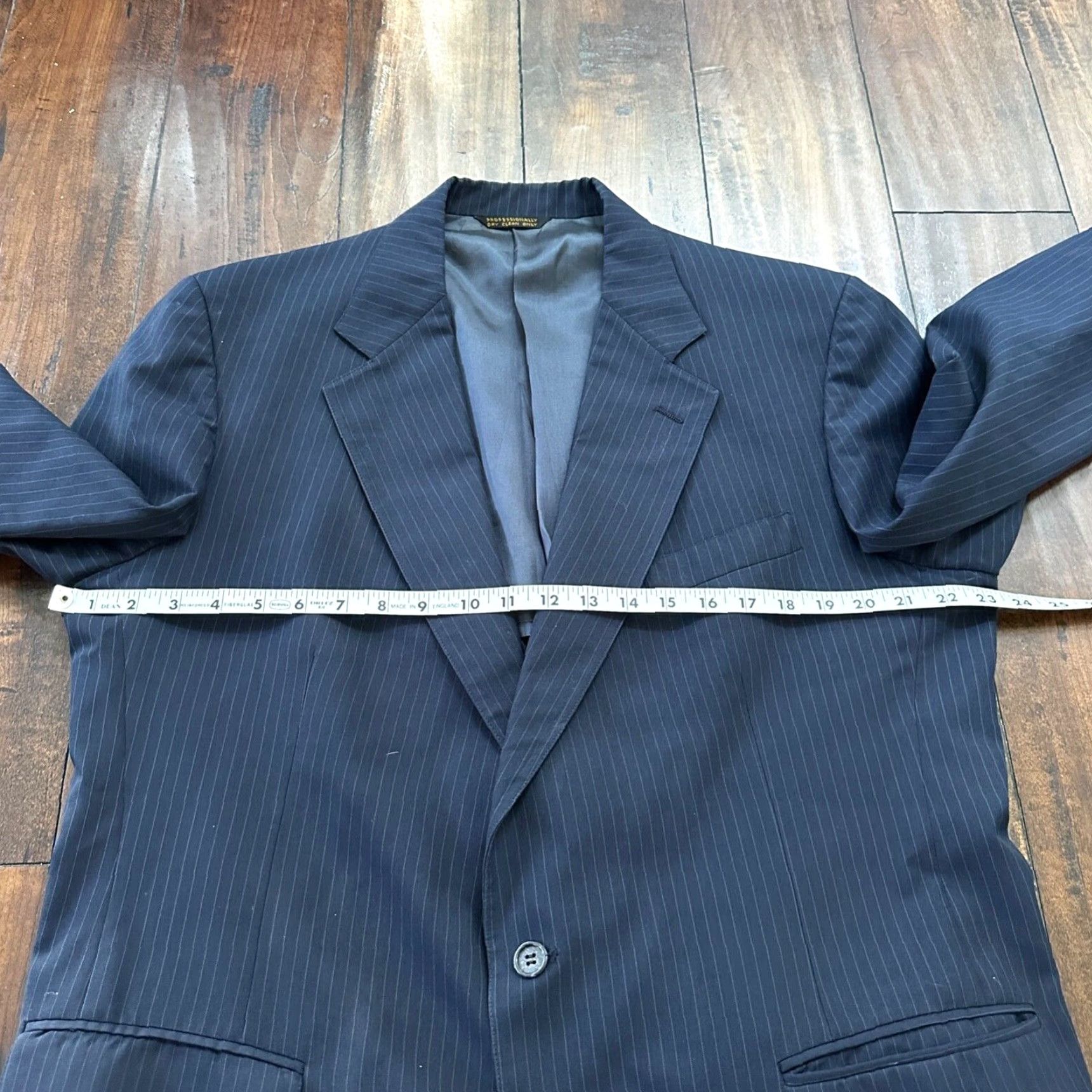 VINTAGE 1960s Navy Blue Wool Sport Jacket Mens Size 44 Rockabilly