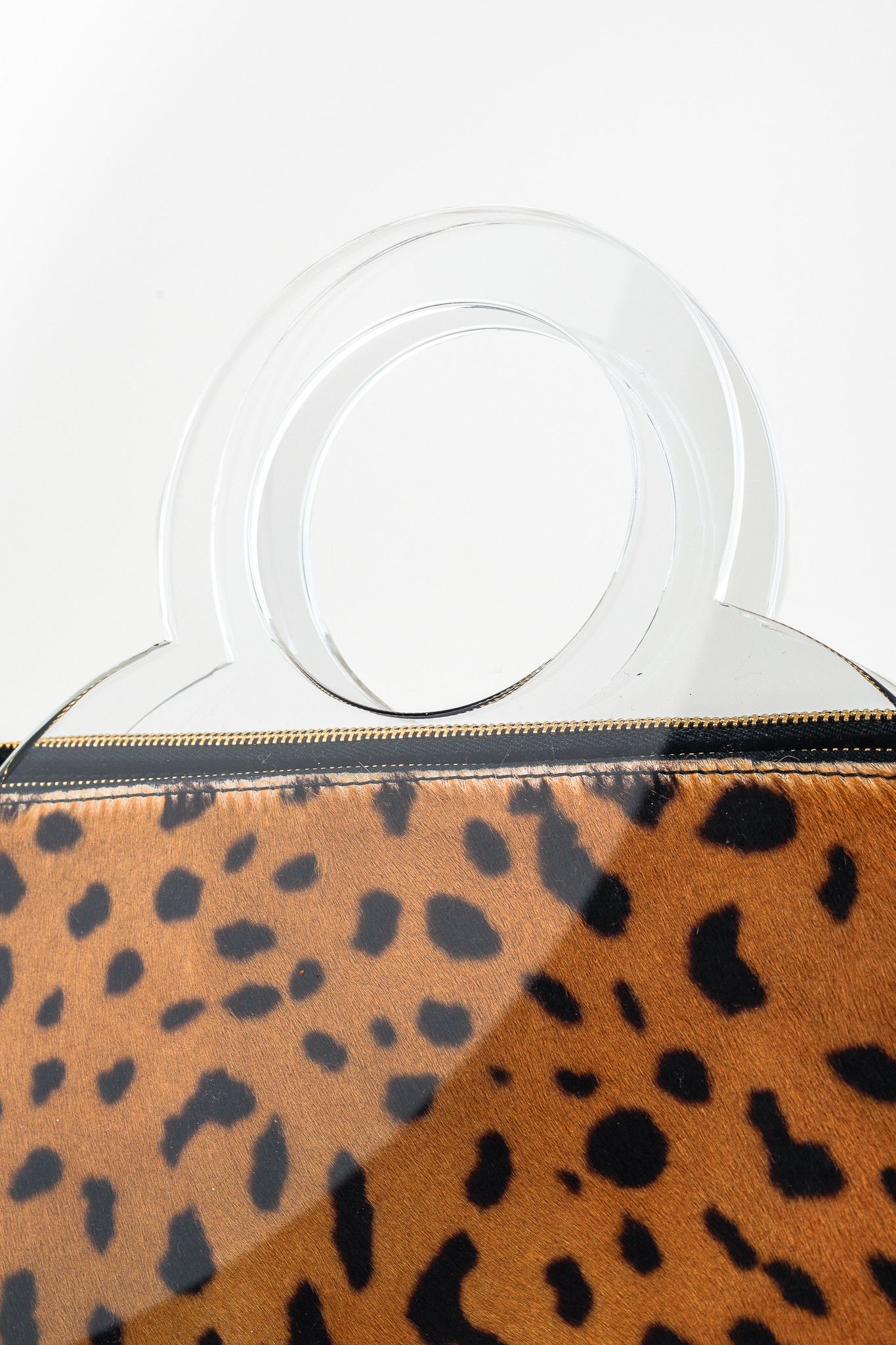 Charlotte Olympia Charlotte Olympia Zehava Pony Hair Plexiglass Handbag Size ONE SIZE - 8 Thumbnail