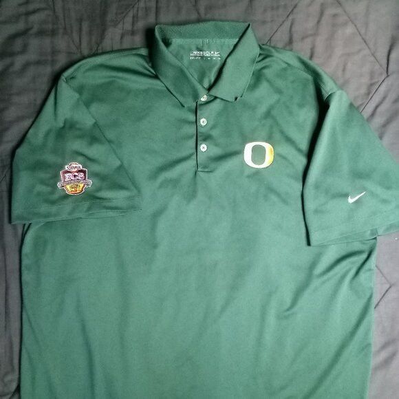 Nike Nike Golf Dri-Fit Oregon Ducks BCS Championship Polo Shirt Size US XXL / EU 58 / 5 - 2 Thumbnail