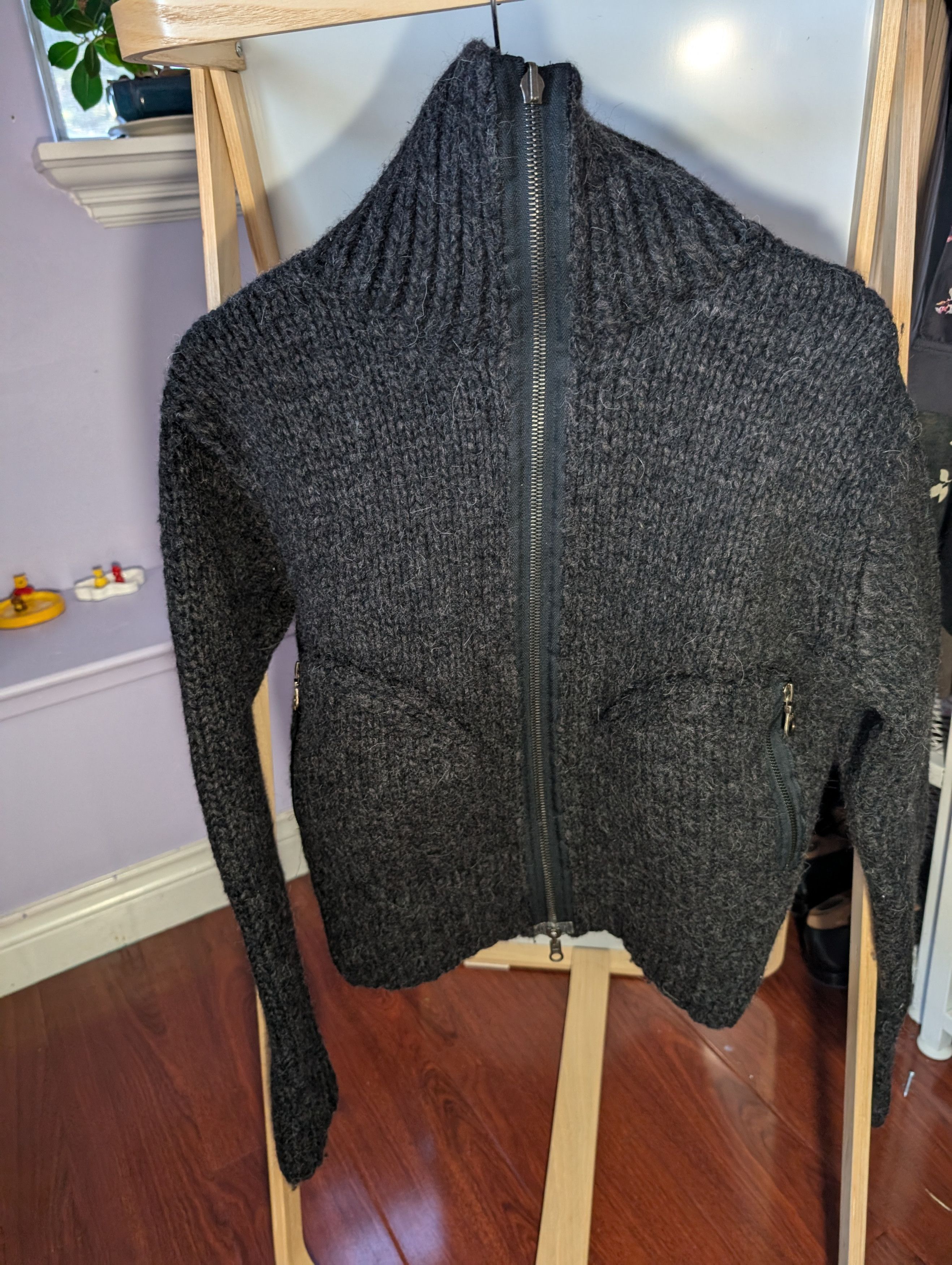 Isamu Katayama Backlash Heavy alpaca wool zip up knit reversible Size US XS / EU 42 / 0 - 1 Thumbnail