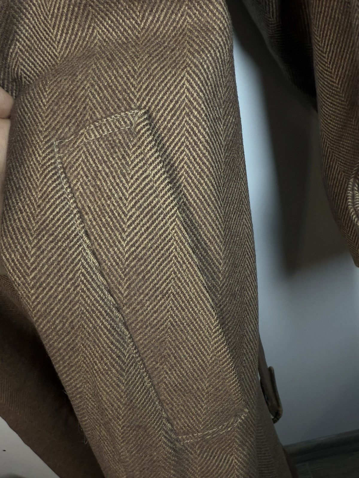 Yves Saint Laurent Wool YSL Coat Heavy Brown Soft Camel France Size US L / EU 52-54 / 3 - 10 Thumbnail