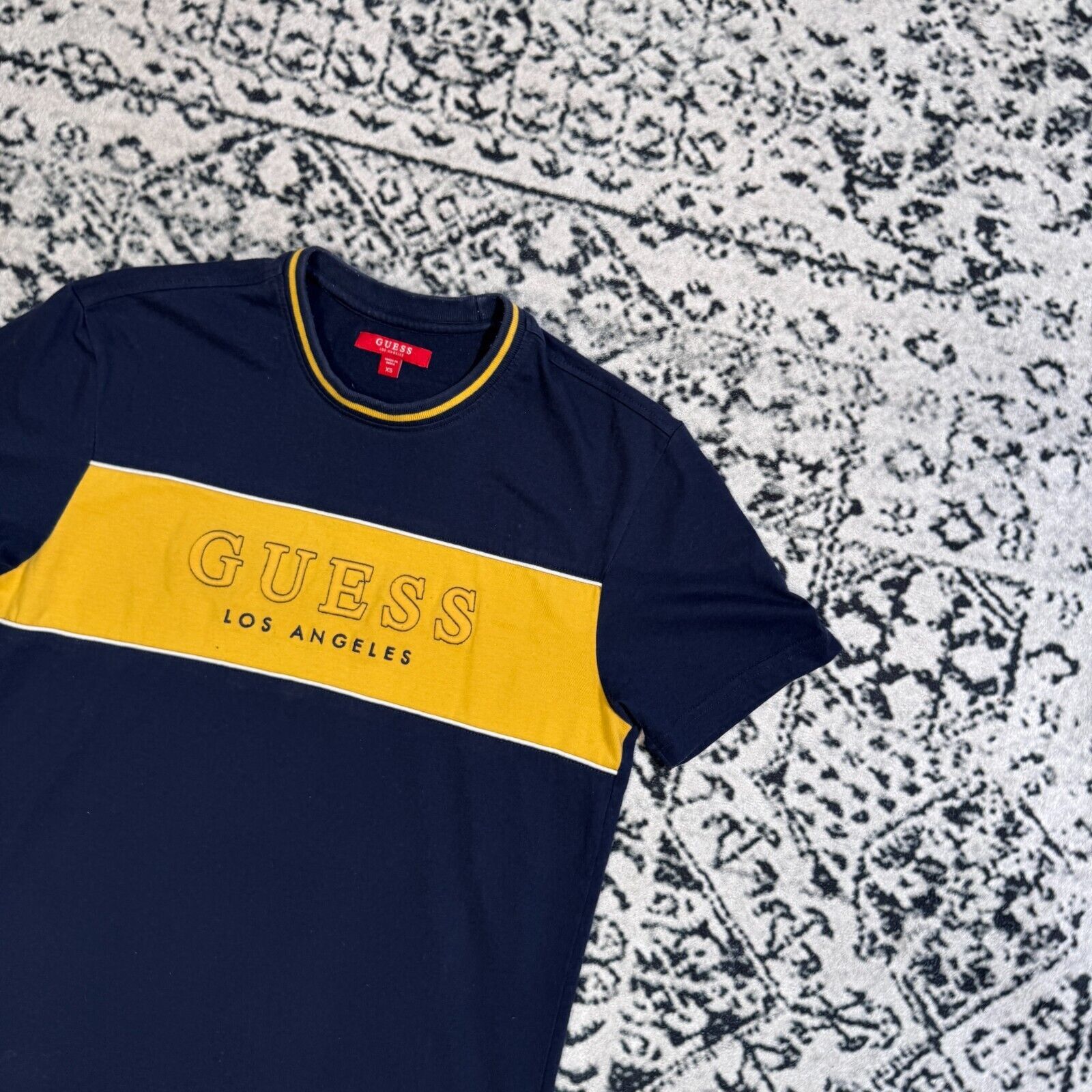 Guess × Vintage Vintage GuessNavy Yellow Cotton T-Shirt Size XS Asap Rocky Size US XS / EU 42 / 0 - 5 Thumbnail