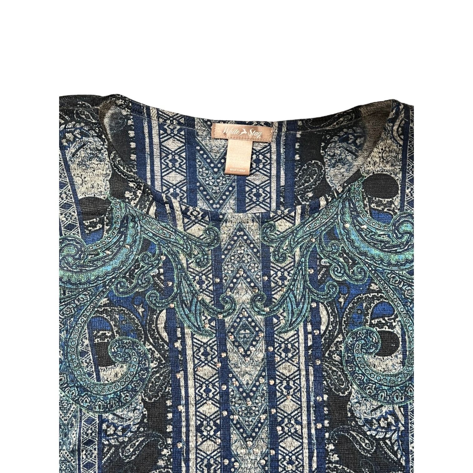 Other White Stag Blue Green White Light Weight Long Sleeve Top Med Size M / US 6-8 / IT 42-44 - 4 Thumbnail