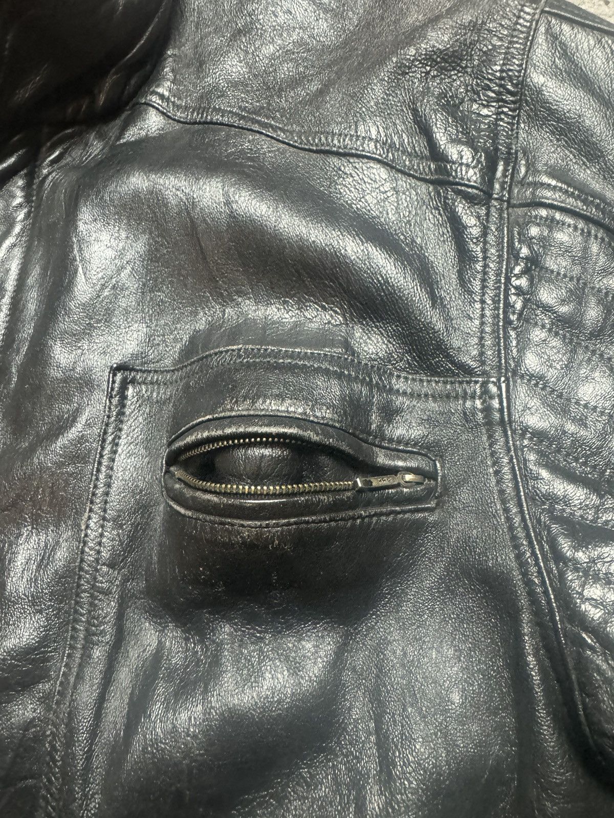 Japanese Brand × Vintage Vintage Y2K Leather Carti Style Opium Aviator Bomber Jacket Size US XL / EU 56 / 4 - 5 Thumbnail