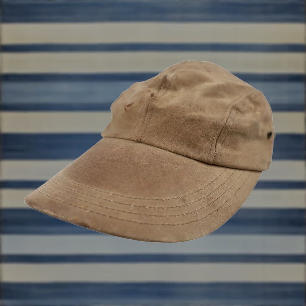 Filson VINTAGE Filson 5 Panel Cap Tan M Mens Long Bill Waxed Cotton Cap Size ONE SIZE - 1 Thumbnail