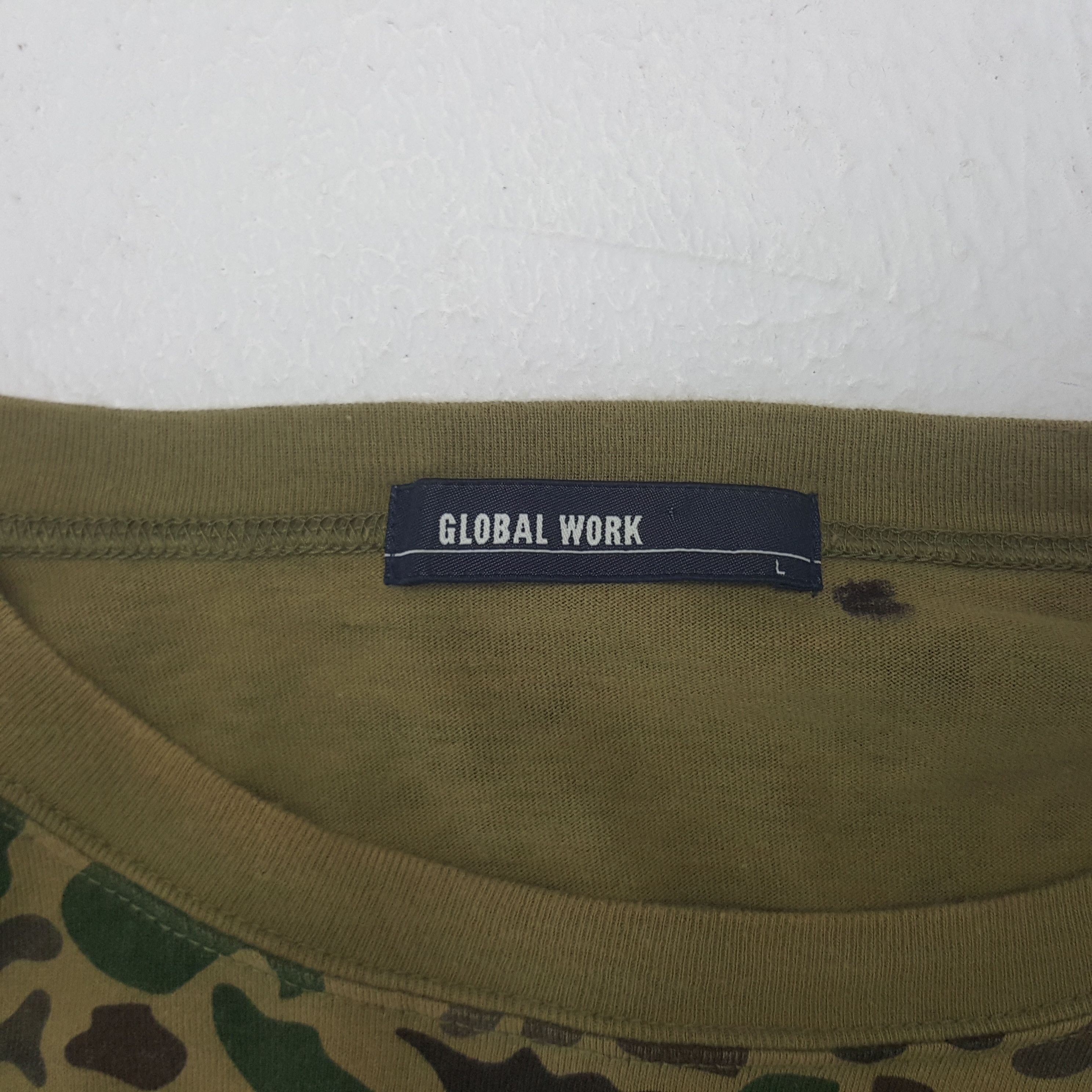 Global Work × Vintage Vintage Global Work Camo Tshirt Size US XL / EU 56 / 4 - 4 Thumbnail
