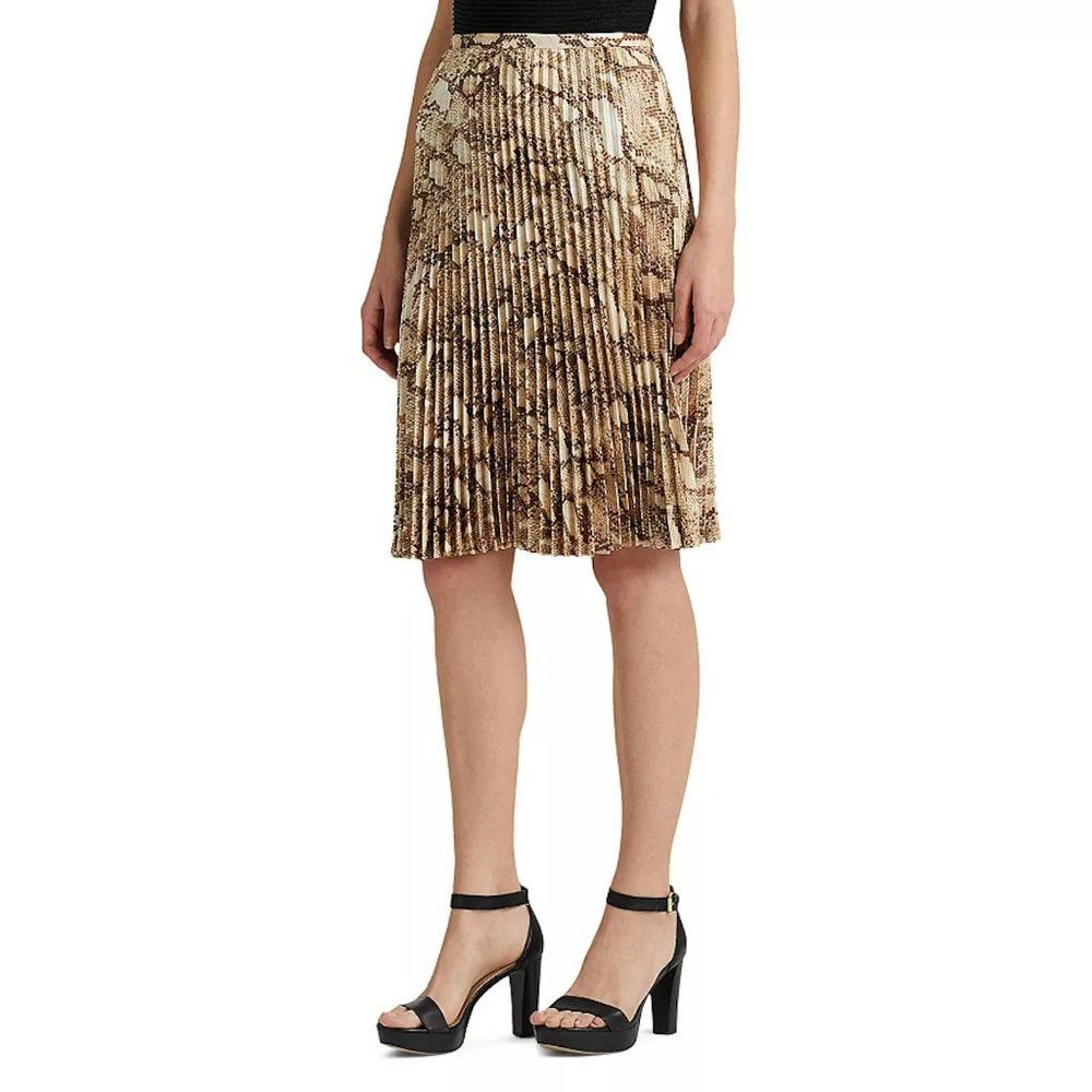 Ralph Lauren NWT New $195 Ralph Lauren Animal Snakeskin Print Pleated Sk Size 38" / US 16 / IT 52 - 1 Thumbnail
