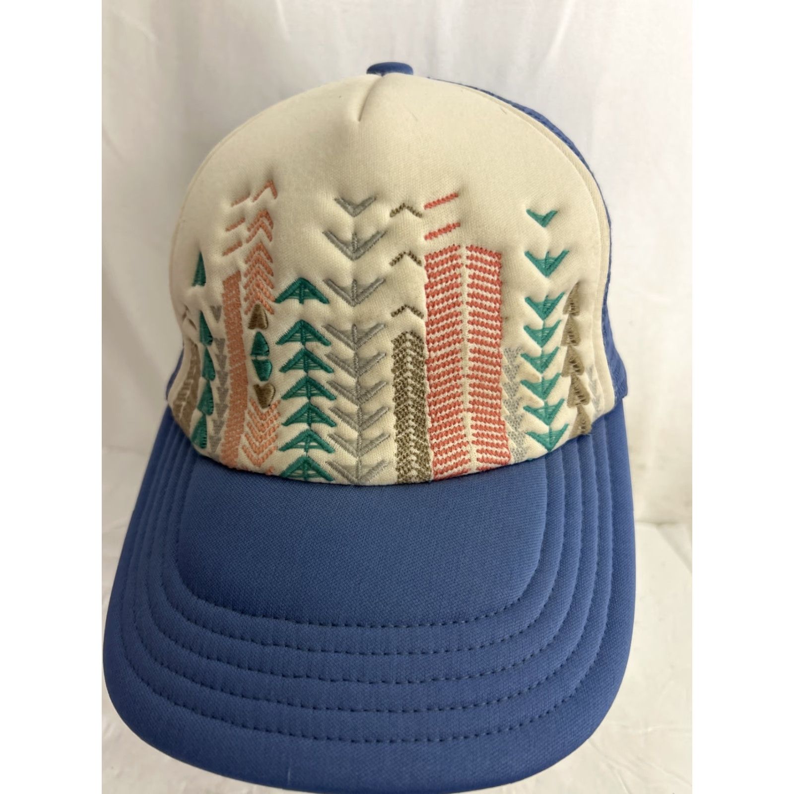 The North Face The North Face Trucker Hat Womens Blue White Embroidered Adjustable Size ONE SIZE - 3 Thumbnail