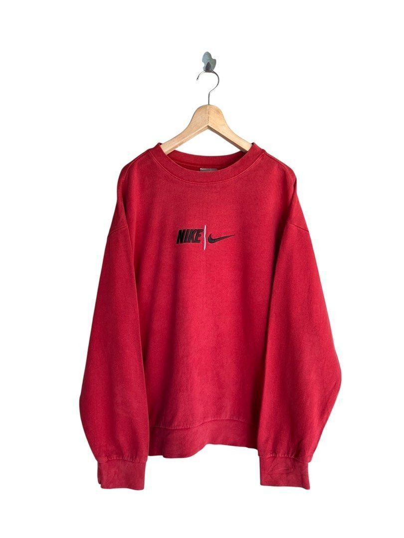 Nike Vintage Nike Swoosh Embroidery Sweatshirt Size US XL / EU 56 / 4 - 1 Thumbnail