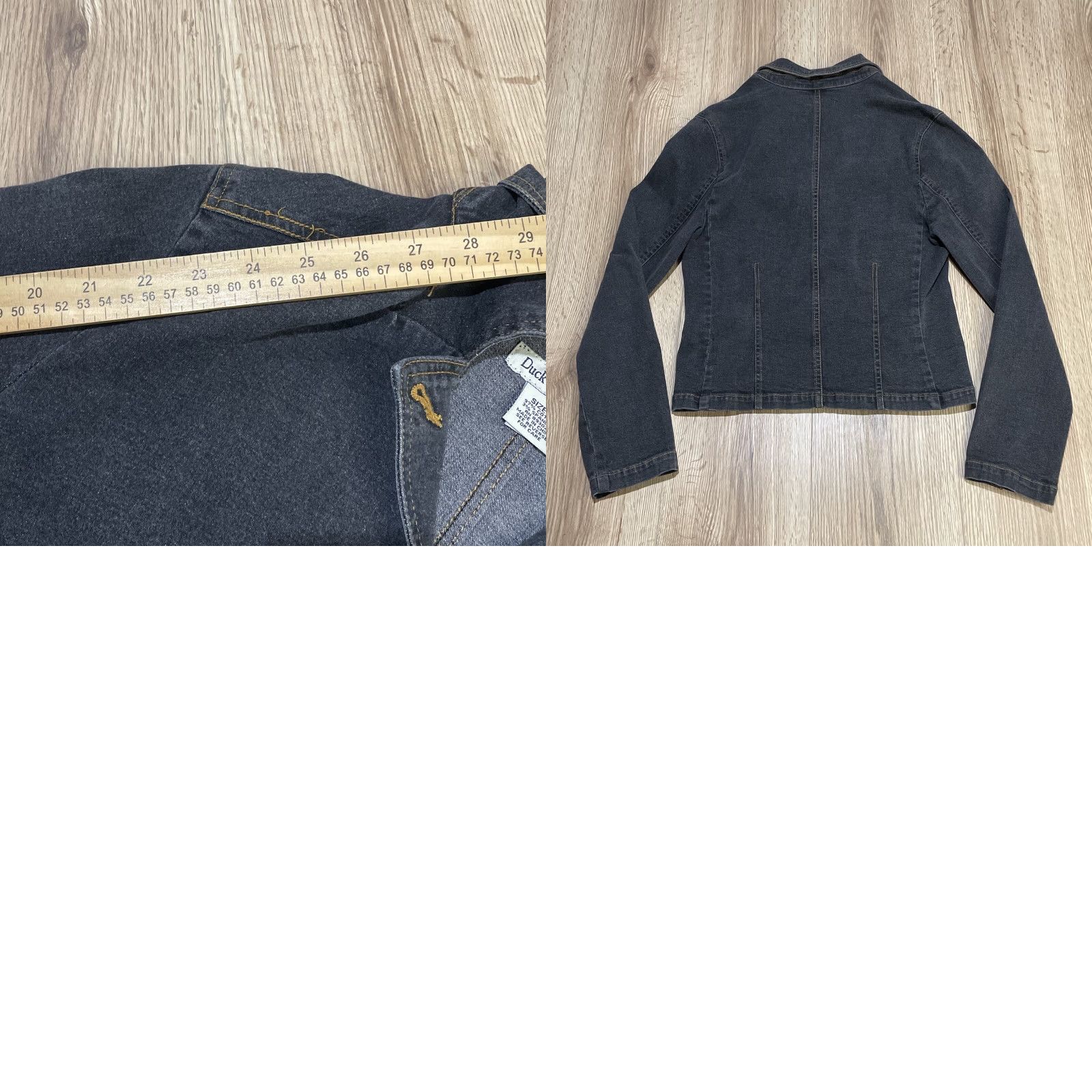 Vintage VINTAGE Duck Head Women’s Denim Jacket Casual Outerwear Fall Winter Spring Black Medium Size 32" / US 10 / IT 46 - 8 Thumbnail