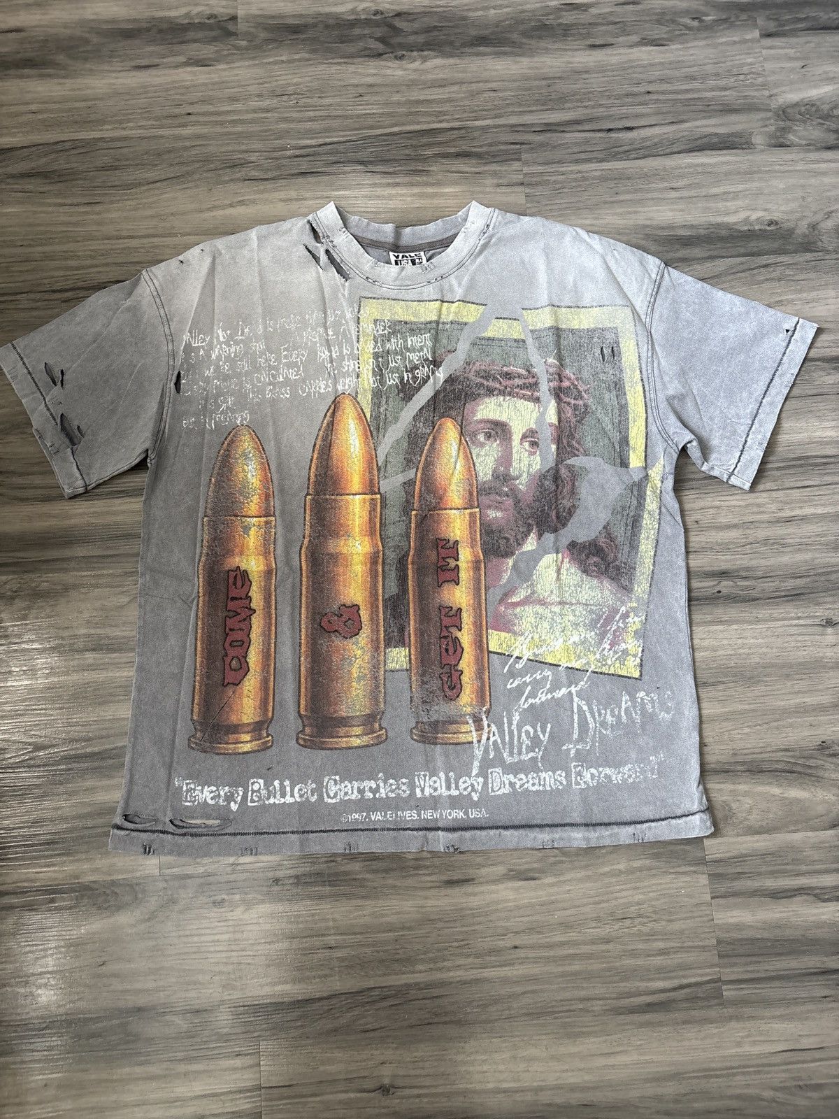Vale Vale Forever “Faith Thrashed” Tee Grey Size M Size US M / EU 48-50 / 2 - 2 Thumbnail