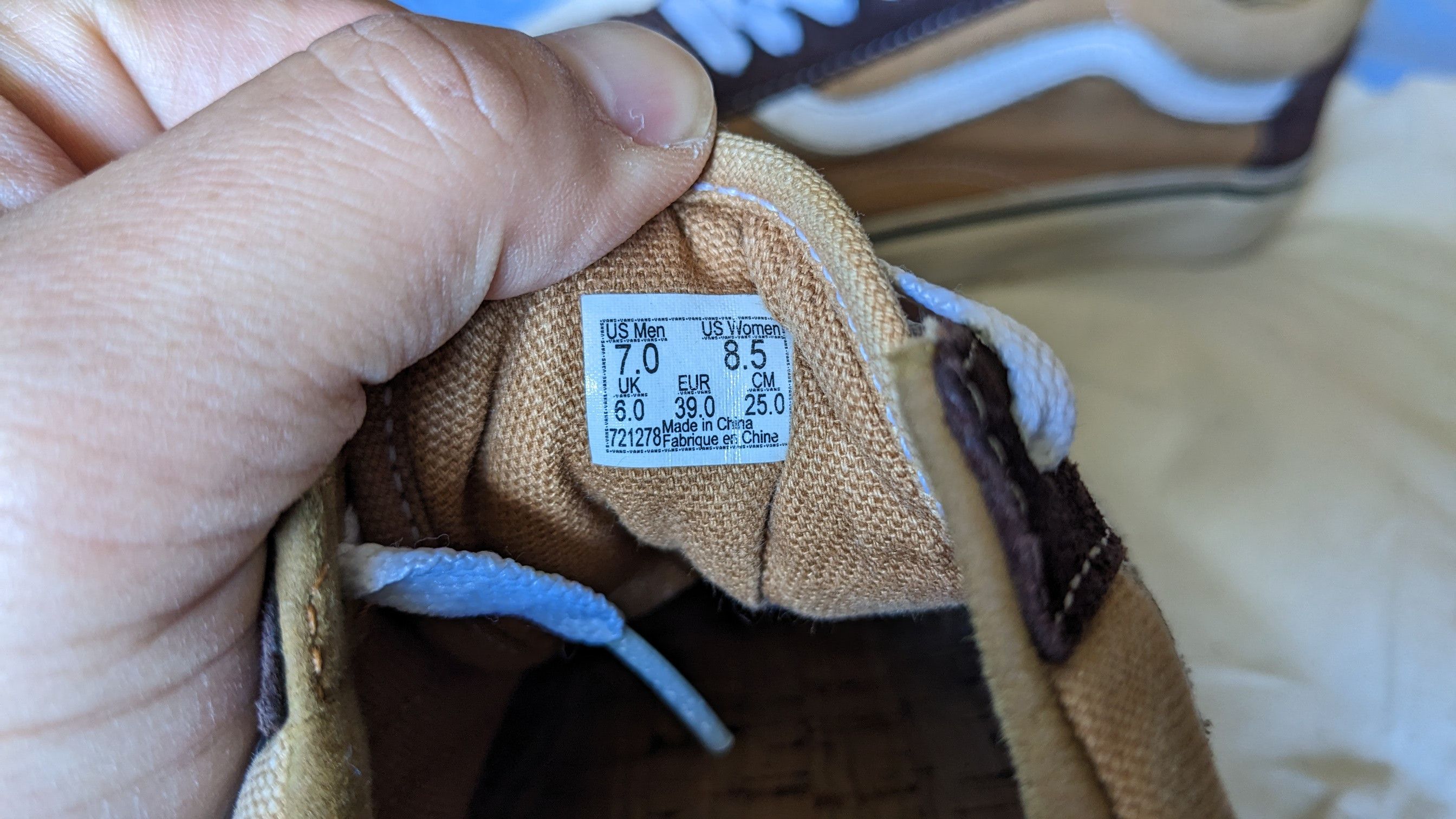 JJJJound × Vans Tan Old Skool Size US 7 / EU 40 - 2 Thumbnail