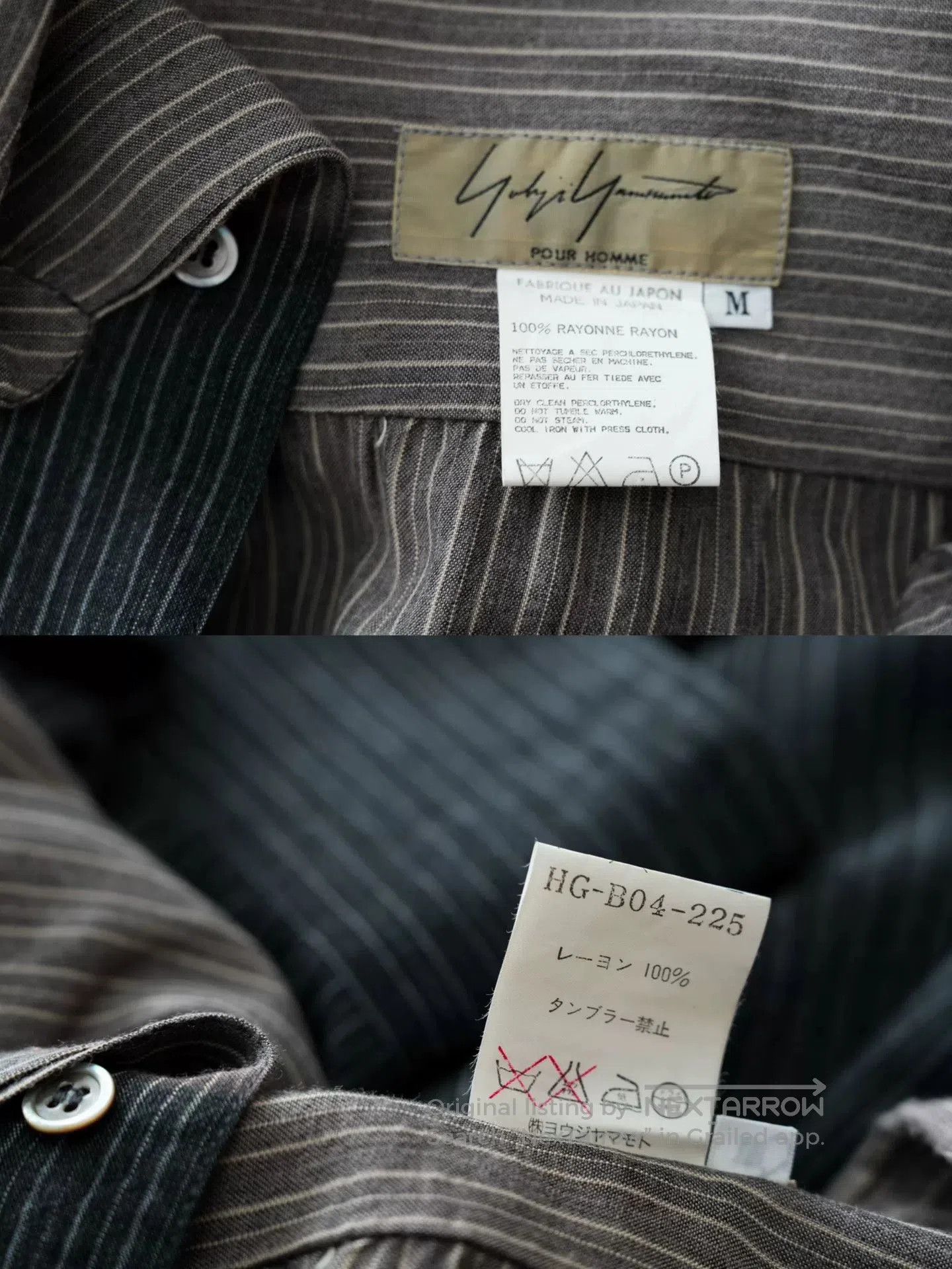 Yohji Yamamoto Yohji Yamamoto 96AW Stripe Faded Shirt. Size US M / EU 48-50 / 2 - 8 Thumbnail