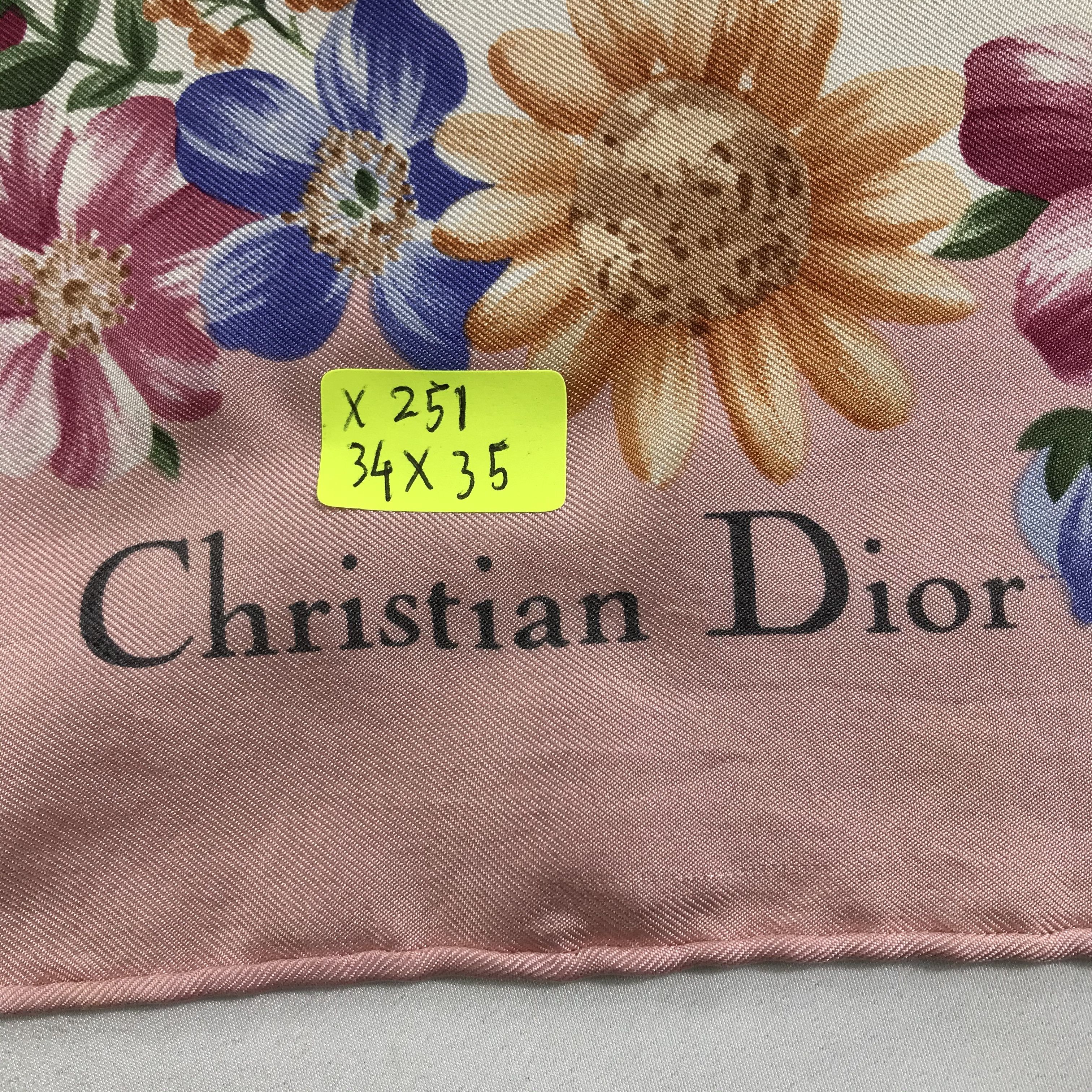 Vintage Vintage Christian Dior Silk Scarf Size ONE SIZE - 5 Thumbnail