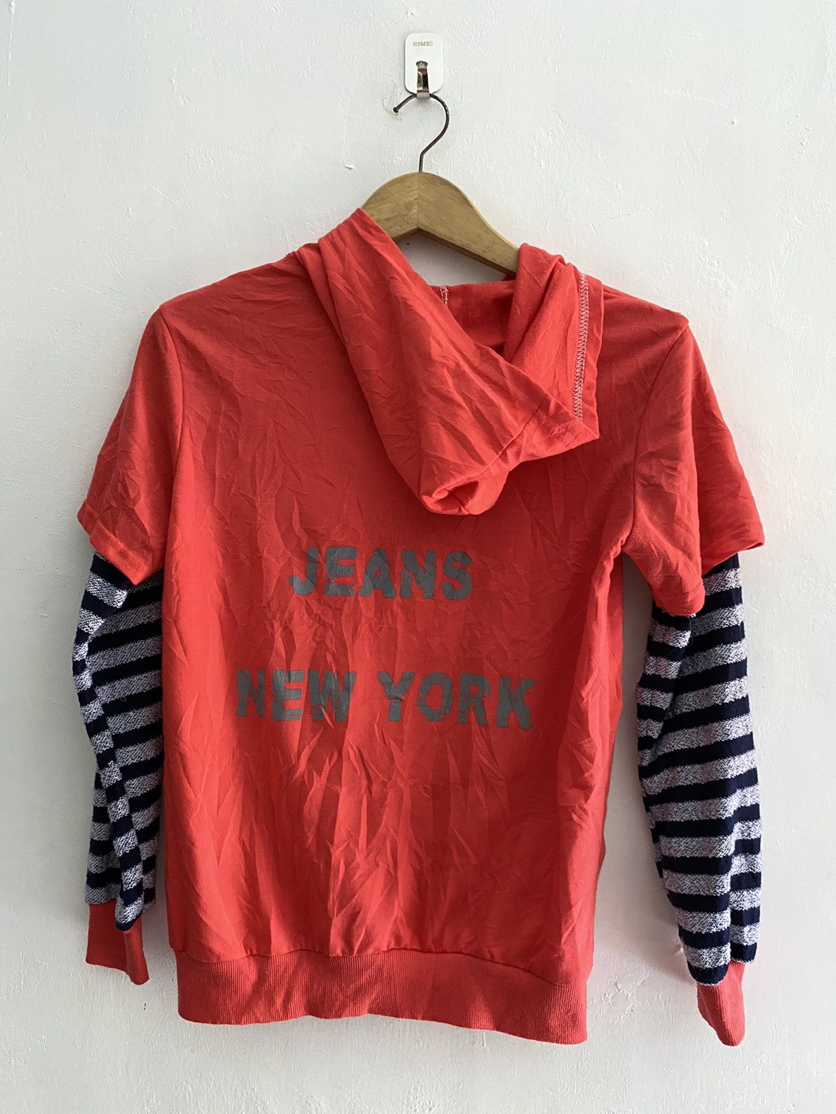 If Six Was Nine × Japanese Brand × Le Grande Bleu (L.G.B.) Vintage unknwn double layers poem patchwork hoodie Size US M / EU 48-50 / 2 - 4 Thumbnail