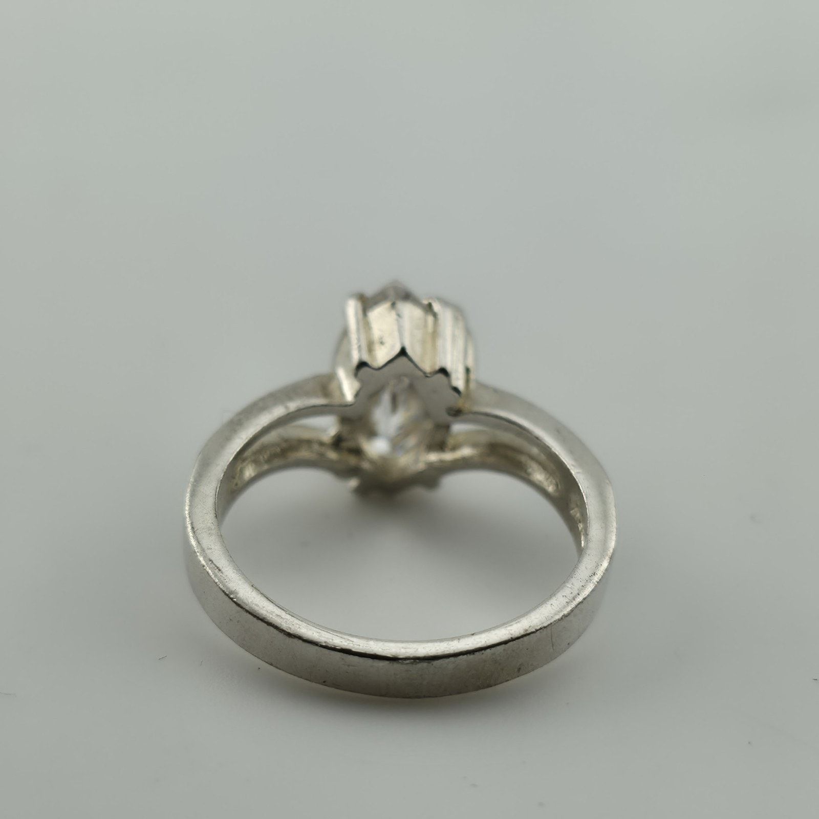 Other Sterling Silver Marquise CZ Ring Size 5.75 Vintage Size ONE SIZE - 4 Thumbnail