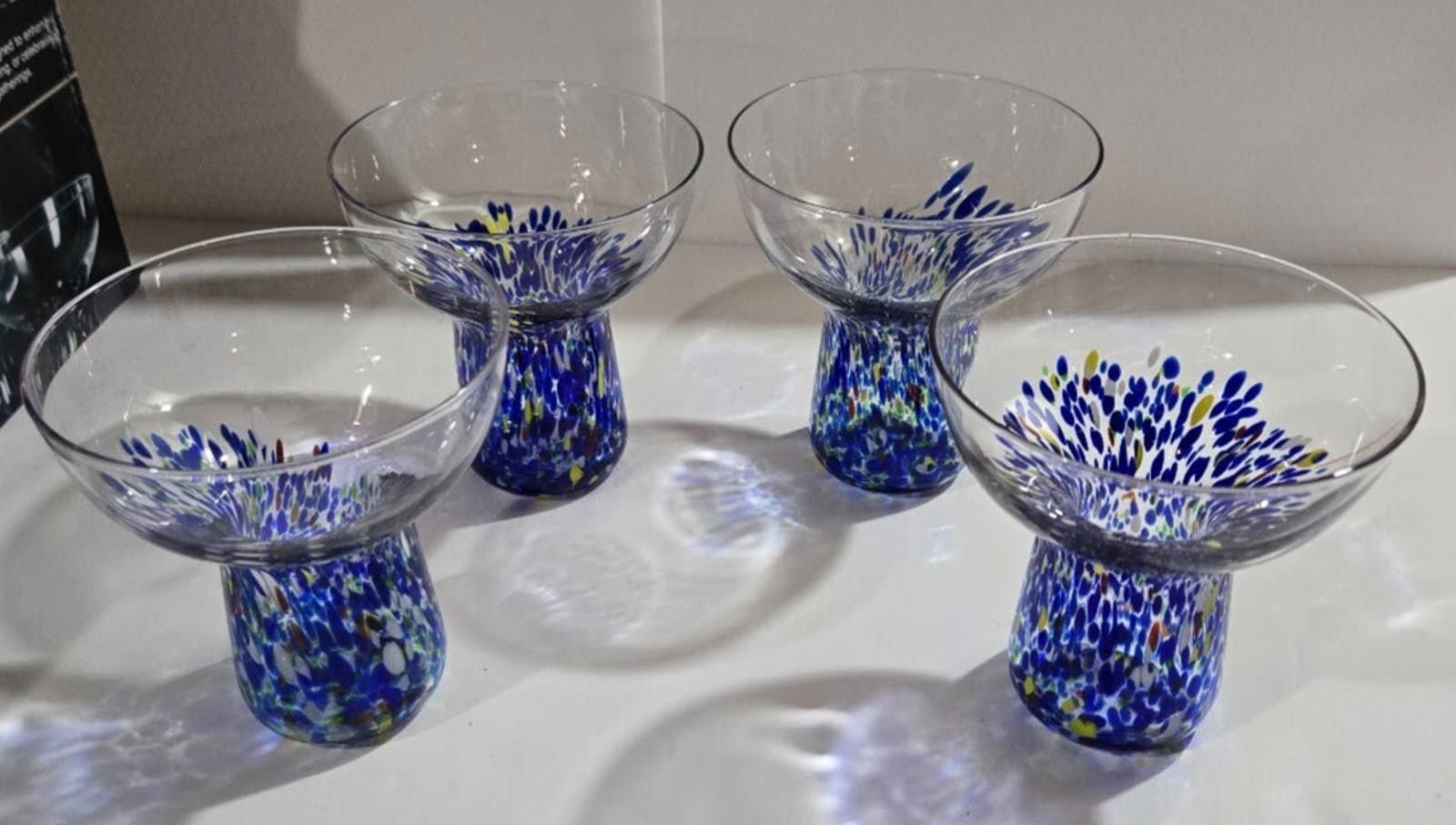 Designer Ovente Confetti Margarita Glasses Set of 4 Salt Rimmer NWT Size ONE SIZE - 7 Thumbnail