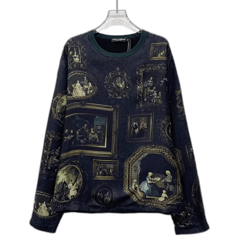 Dolce&Gabbana Colorful Silk Long Sleeve T-Shirt