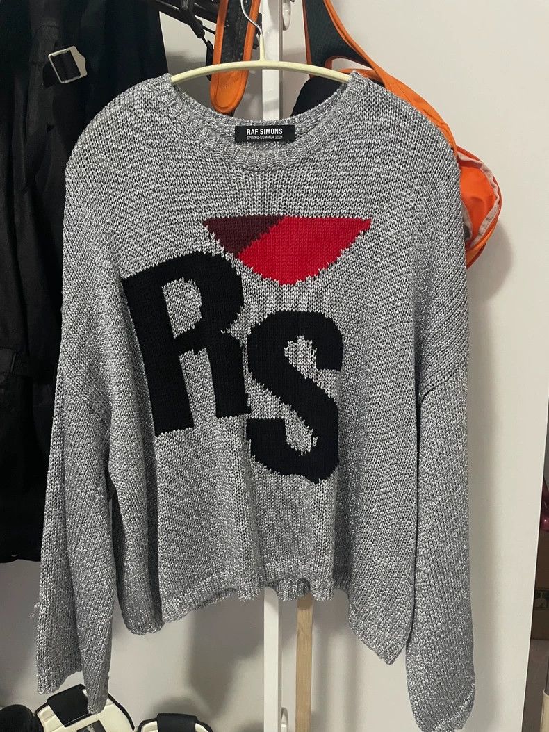 Raf Simons 21SS Oversized Silver Sweater dmc