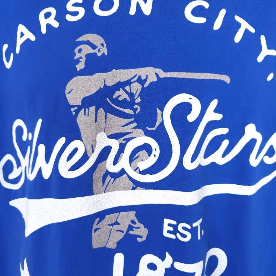 Port & Company Carson City Silver Stars T Shirt Mens Size Large Blue Minor League Baseball Port & Company Shirt Mens Blue 2010-2019 Cotton Size US L / EU 52-54 / 3 - 3 Thumbnail