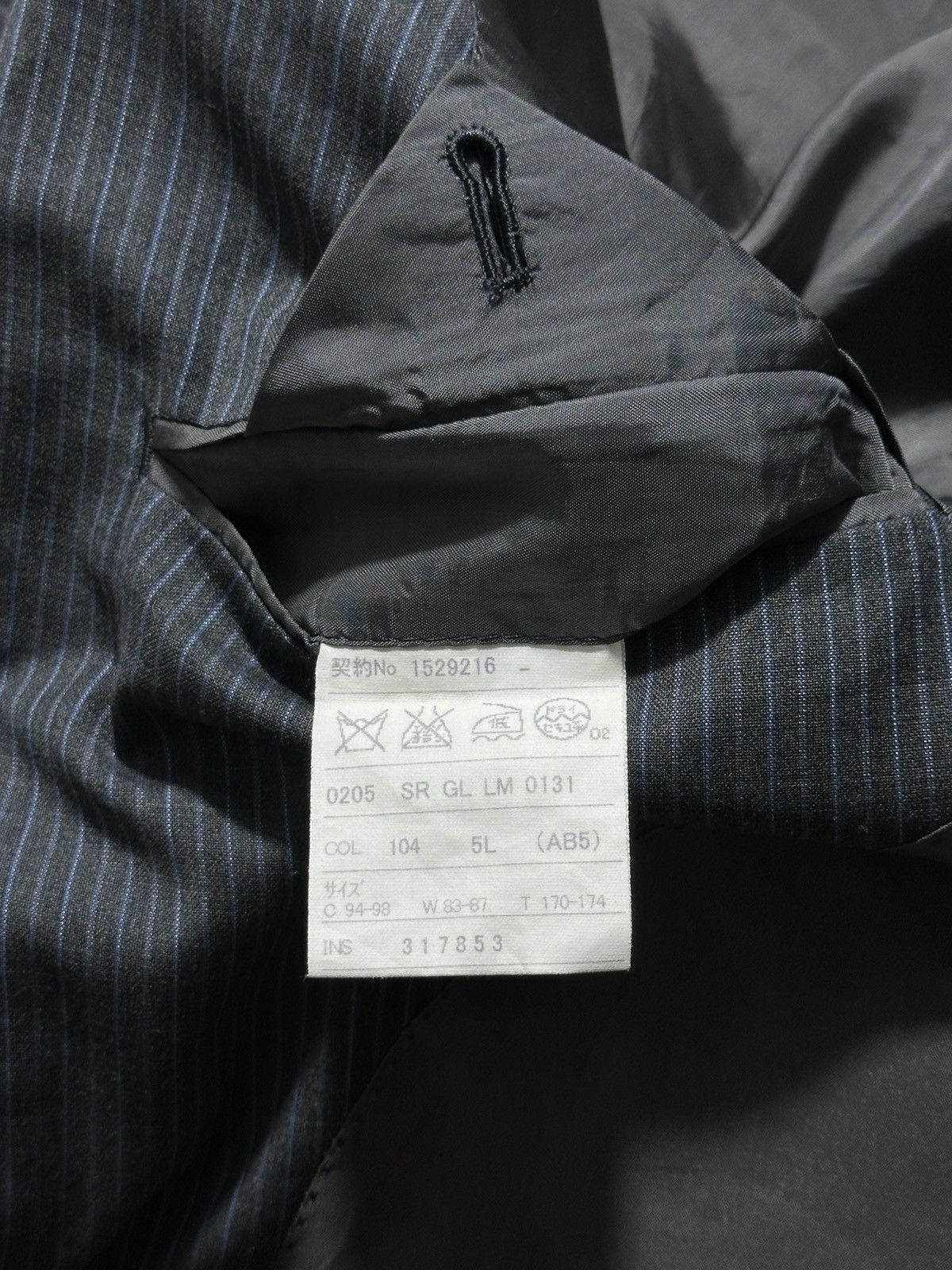 Loro Piana Loro Piana Navy Blue Pinstipe Wool Blazer Size 50L - 7 Thumbnail