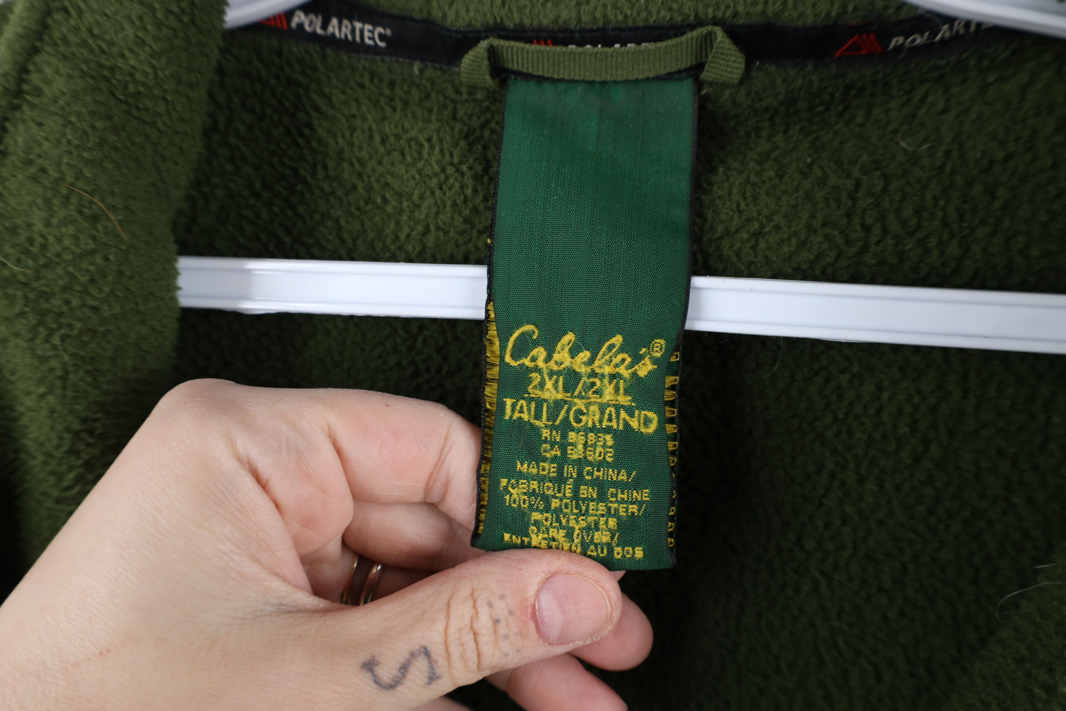 Cabelas × Vintage Vintage Cabelas Polartec Fleece Full Zip Jacket Green Size US XXL / EU 58 / 5 - 9 Thumbnail